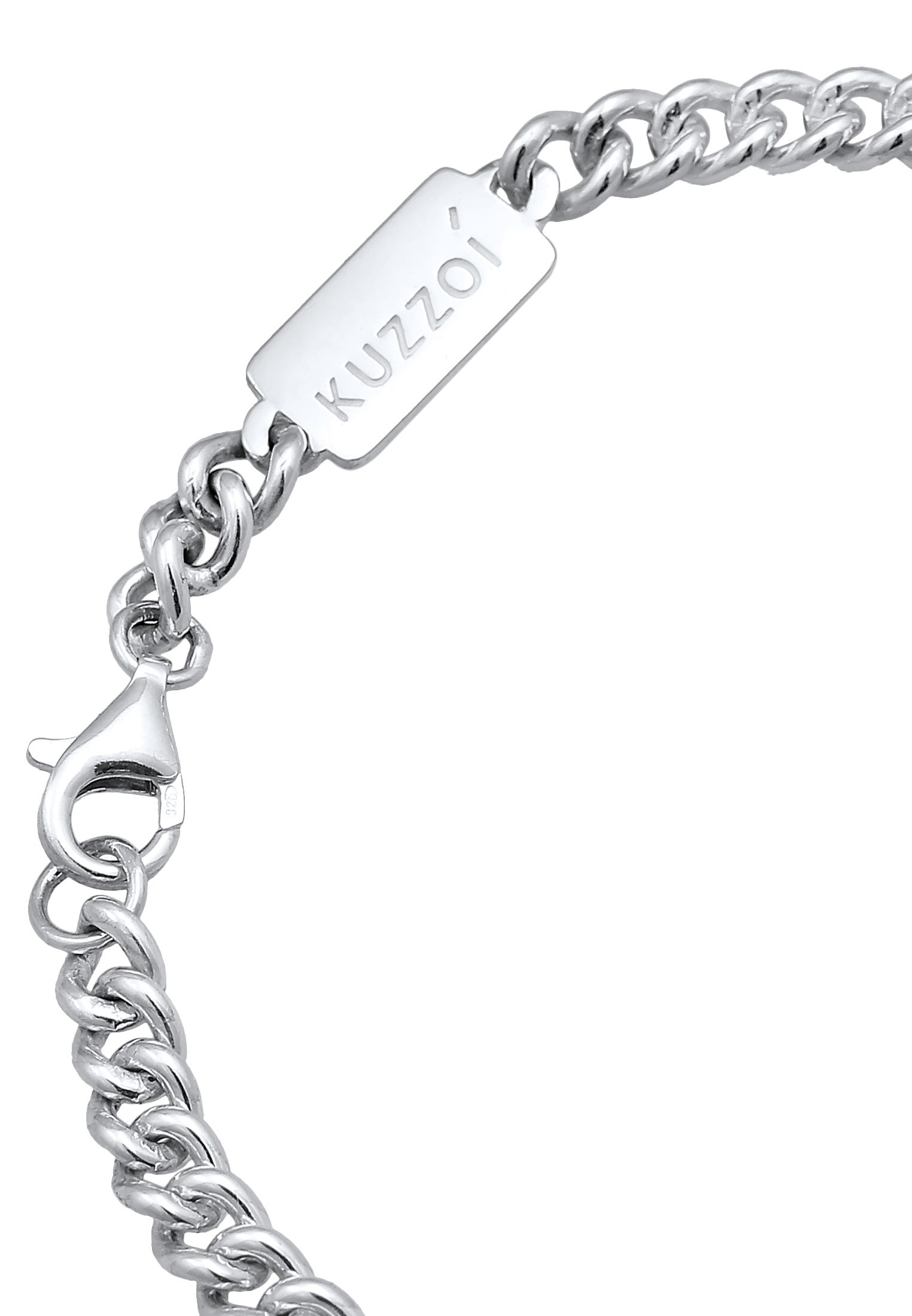 Kuzzoi Armkette »Armband Herren Rundpanzer Massiv 925 Silber«