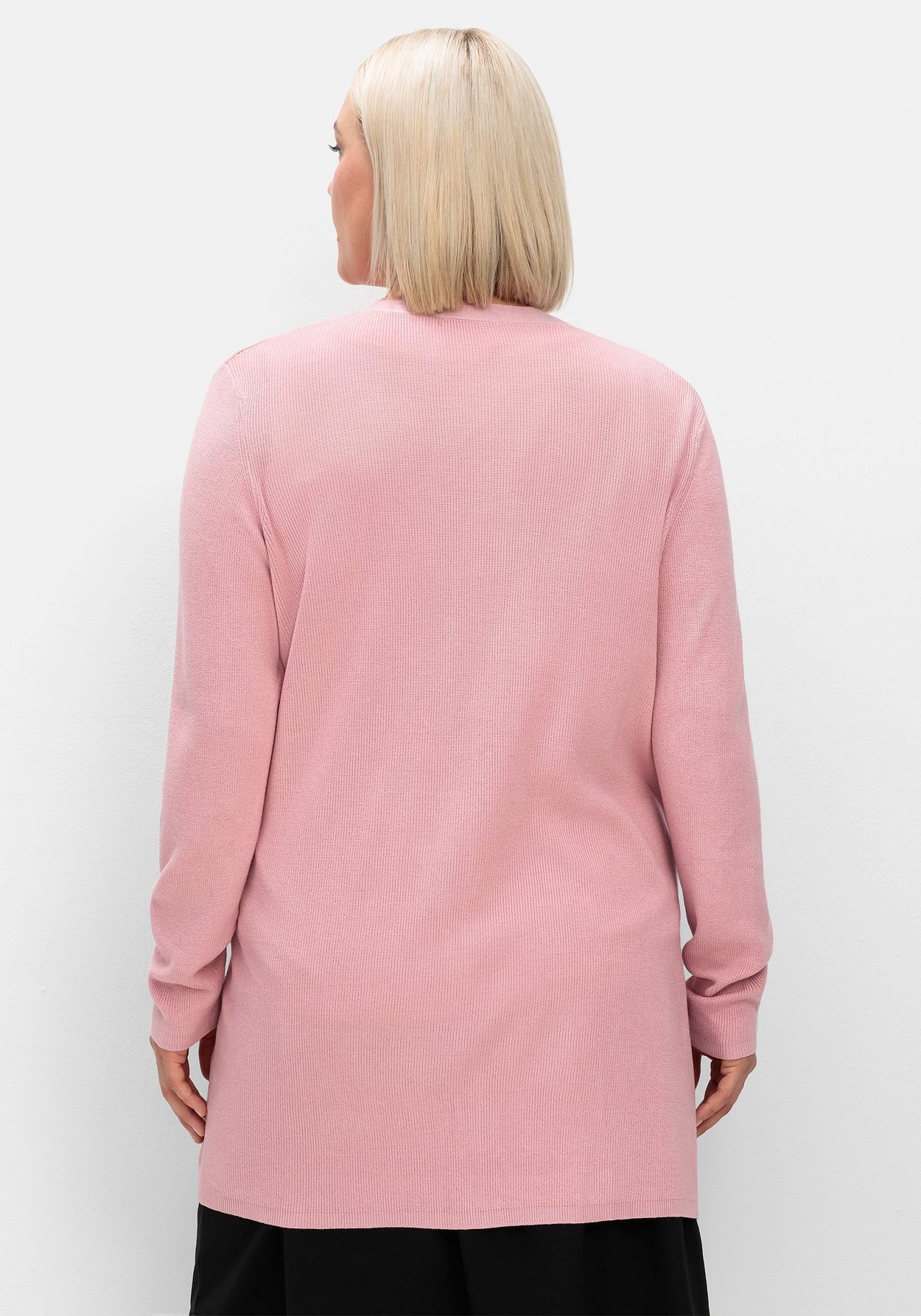 Sheego Longstrickjacke »Strickjacke in verschlussloser Form, mit Taschen«