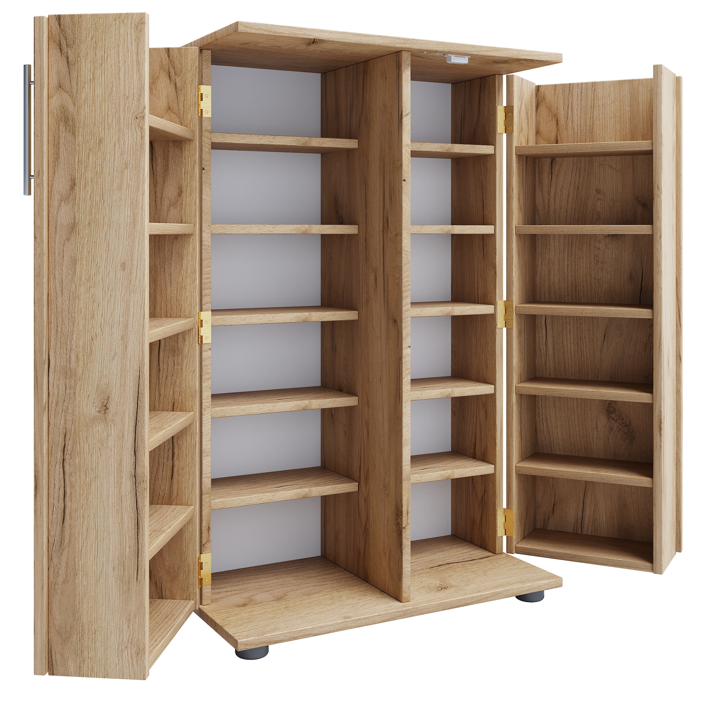 VCM Media-Regal »Holz Schrank CD DVD Regal abschließbar Engalo XL«