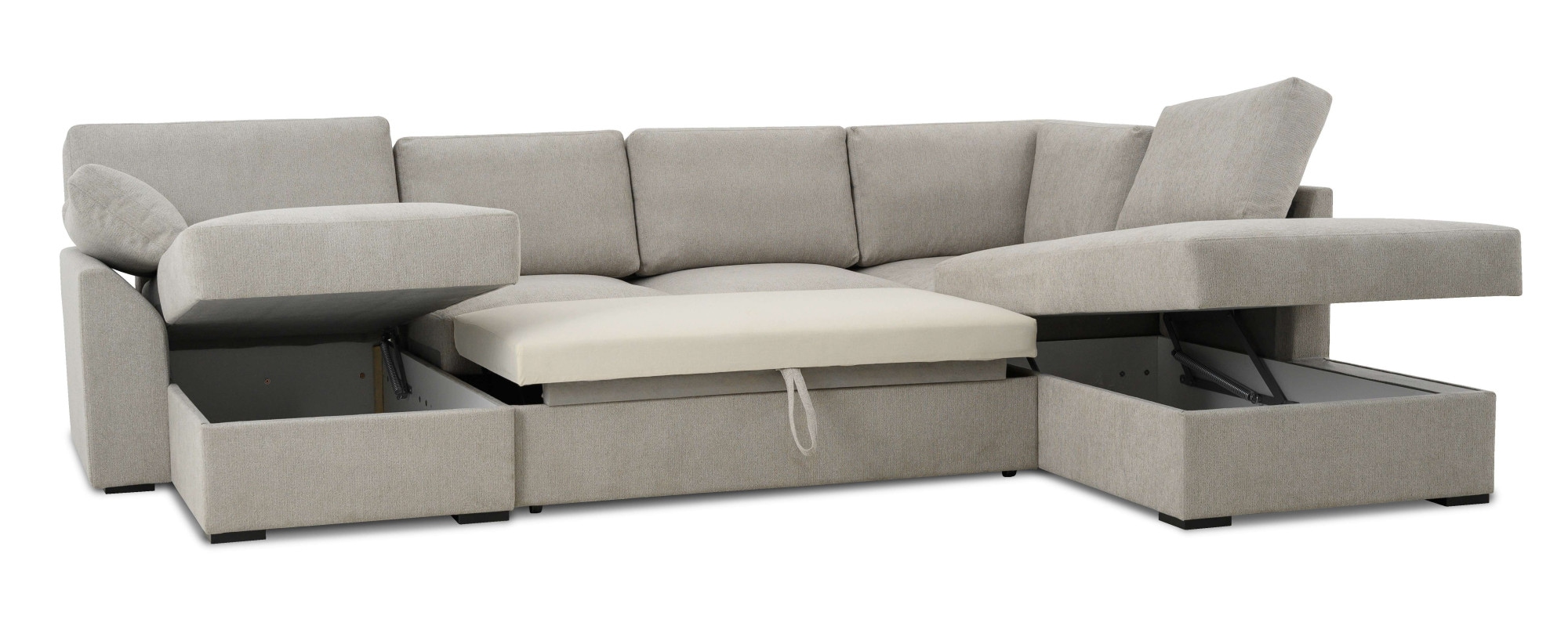 Home affaire Wohnlandschaft »Citry« Breite 309 cm, Chenille, Bettfunktion, Bettkasten, U-Form