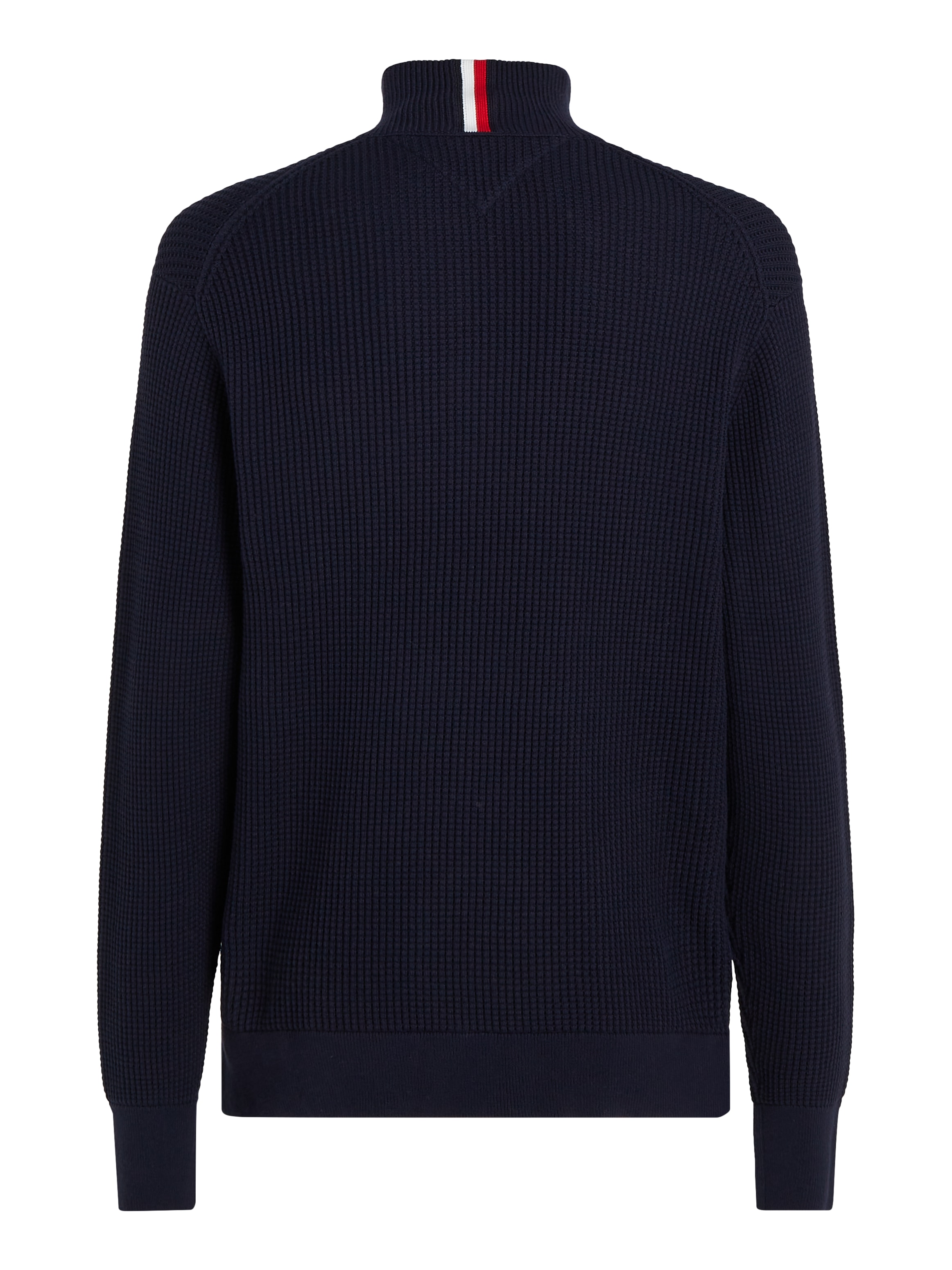 Tommy Hilfiger Rundhalspullover »HILFIGER GRAPHIC WAFFLE ZIP MOCK«