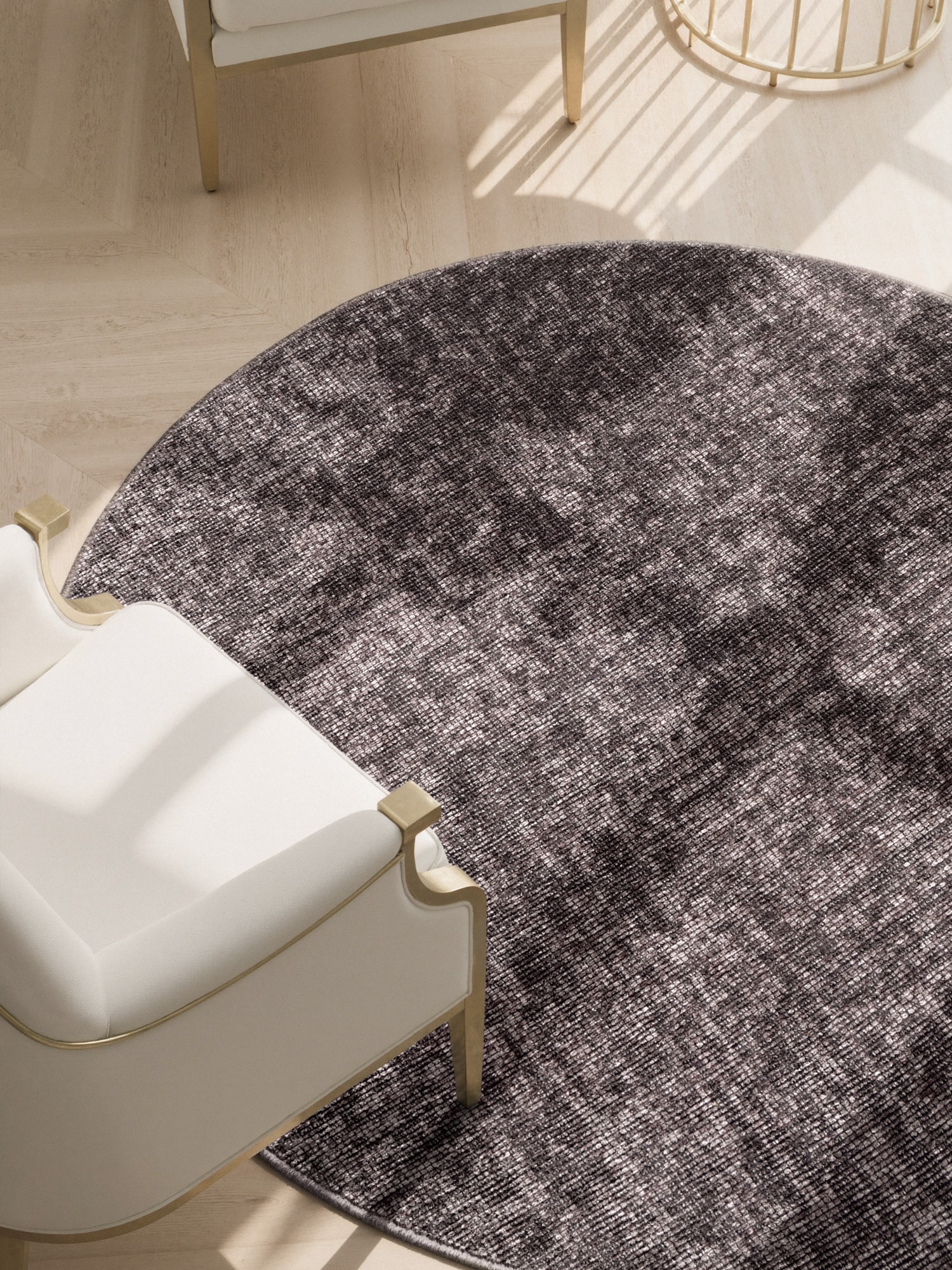 ELLE DECORATION Teppich »Prisma« rund 5 mm Höhe Glanz-Effekt, Karo Design, Kachel-Optik, Wohnzimmer, Schlafzimmer,Flur