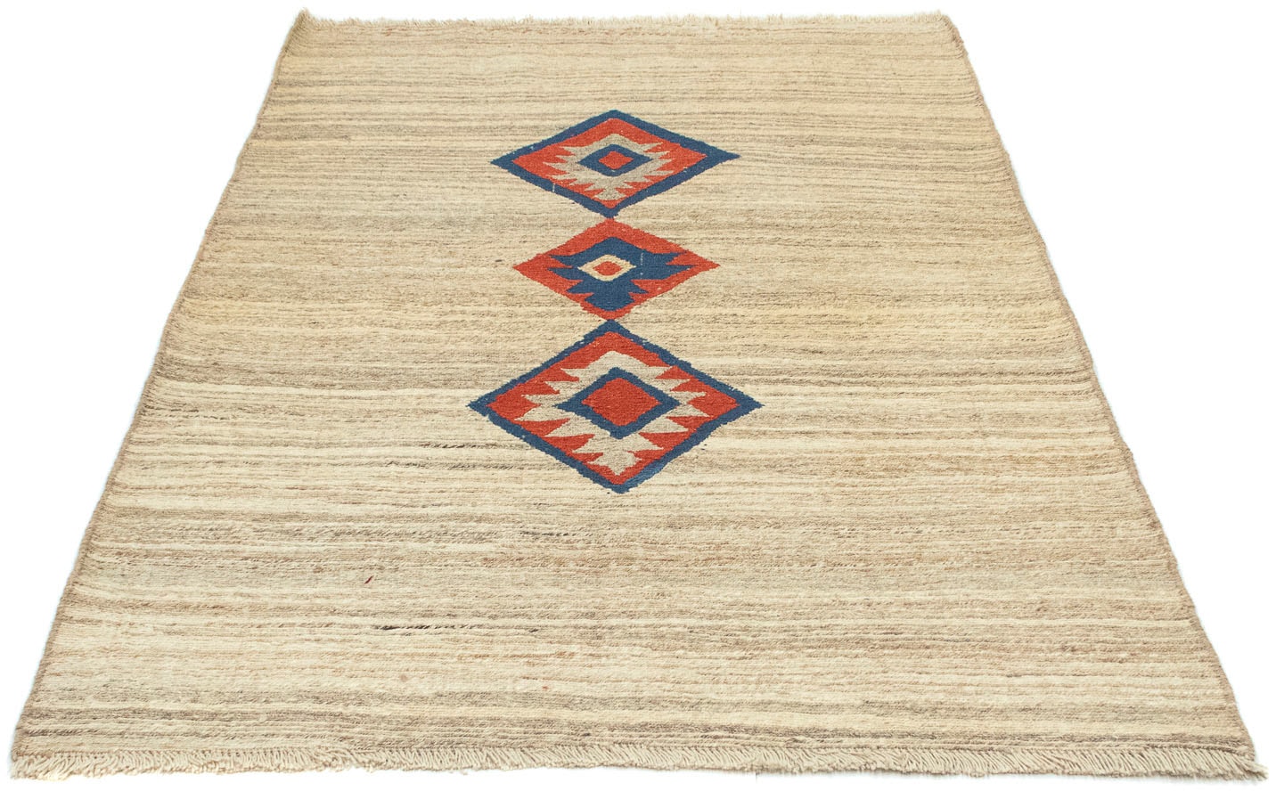 morgenland Wollteppich »Gabbeh kaufen handgeknüpft Teppich online beige«, rechteckig, handgeknüpft