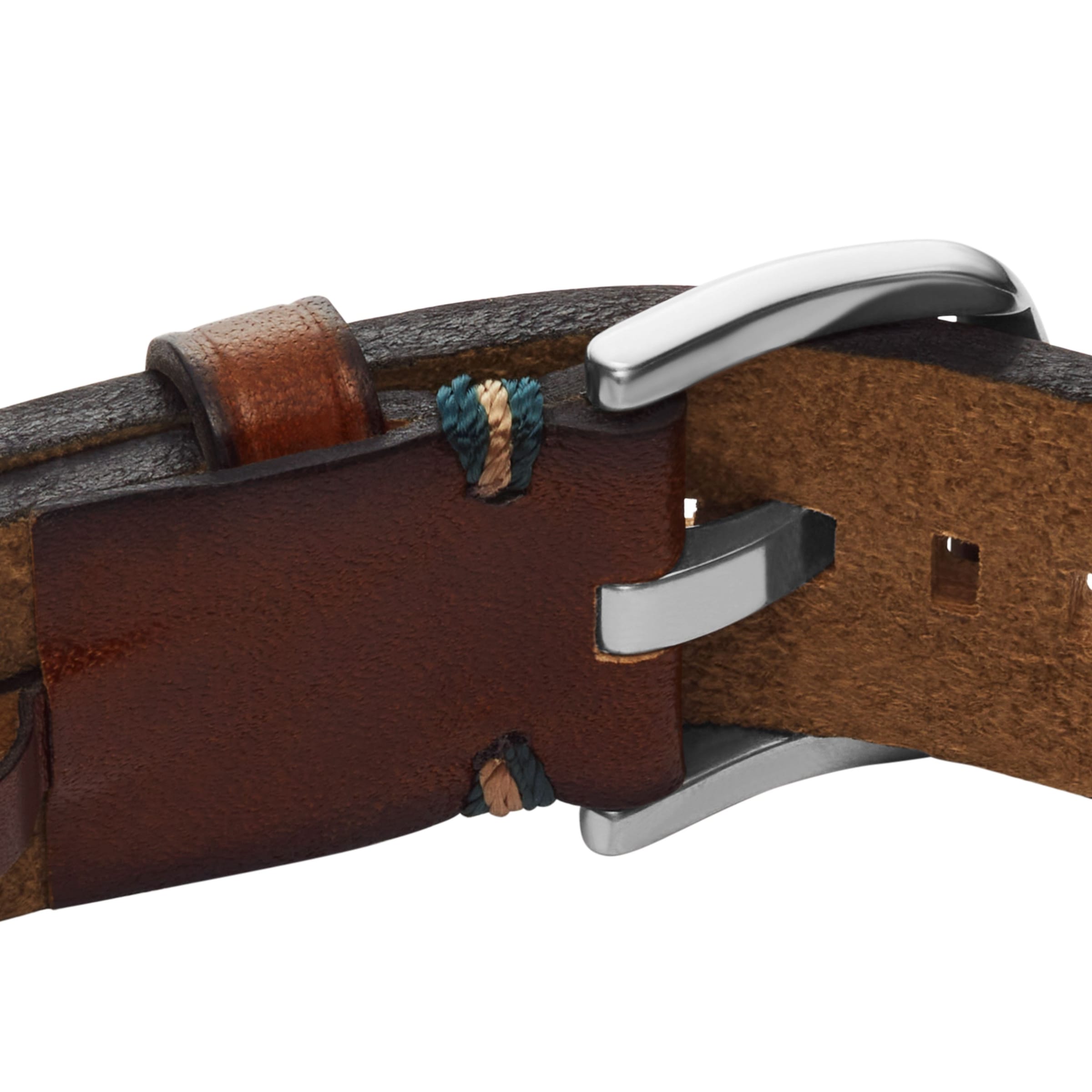 Fossil Armband »Schmuck Geschenk Metall, Leder, Textil EVERETT«