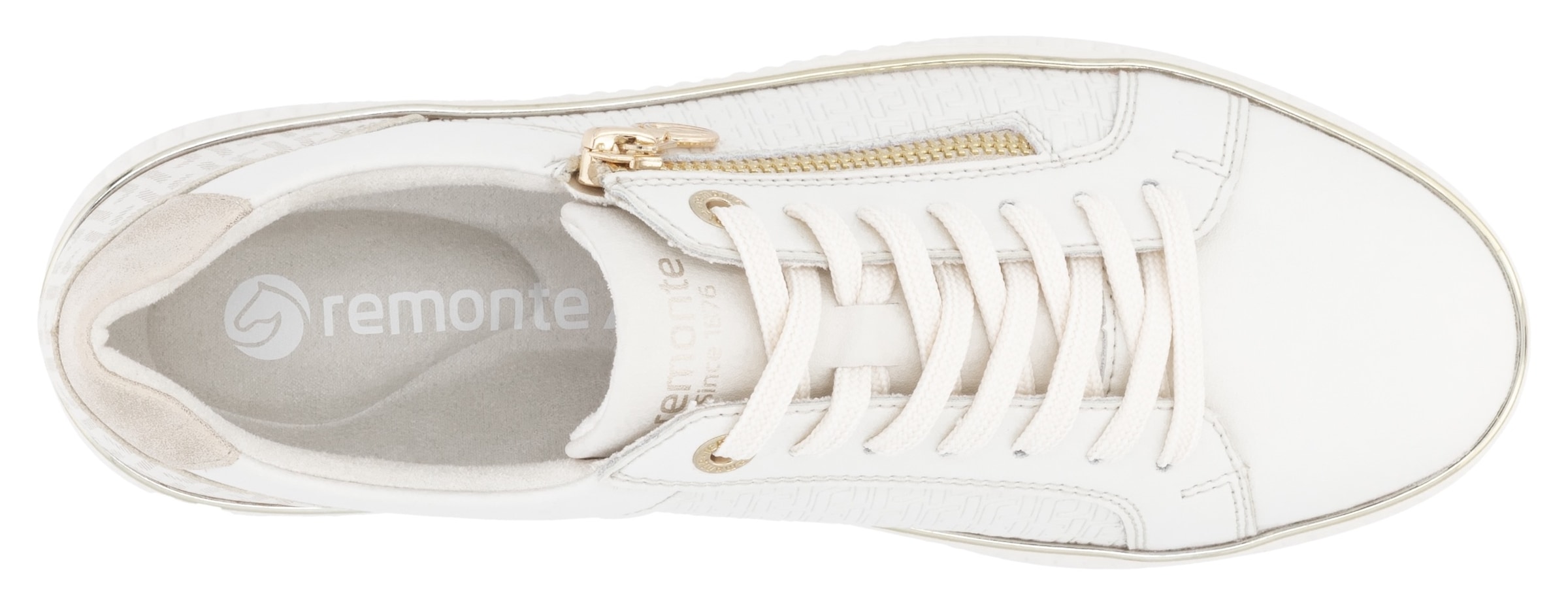 Remonte Plateausneaker, Freizeitschuh, Halbschuh, Schnürerschuh, seitlicher Reißverschluss