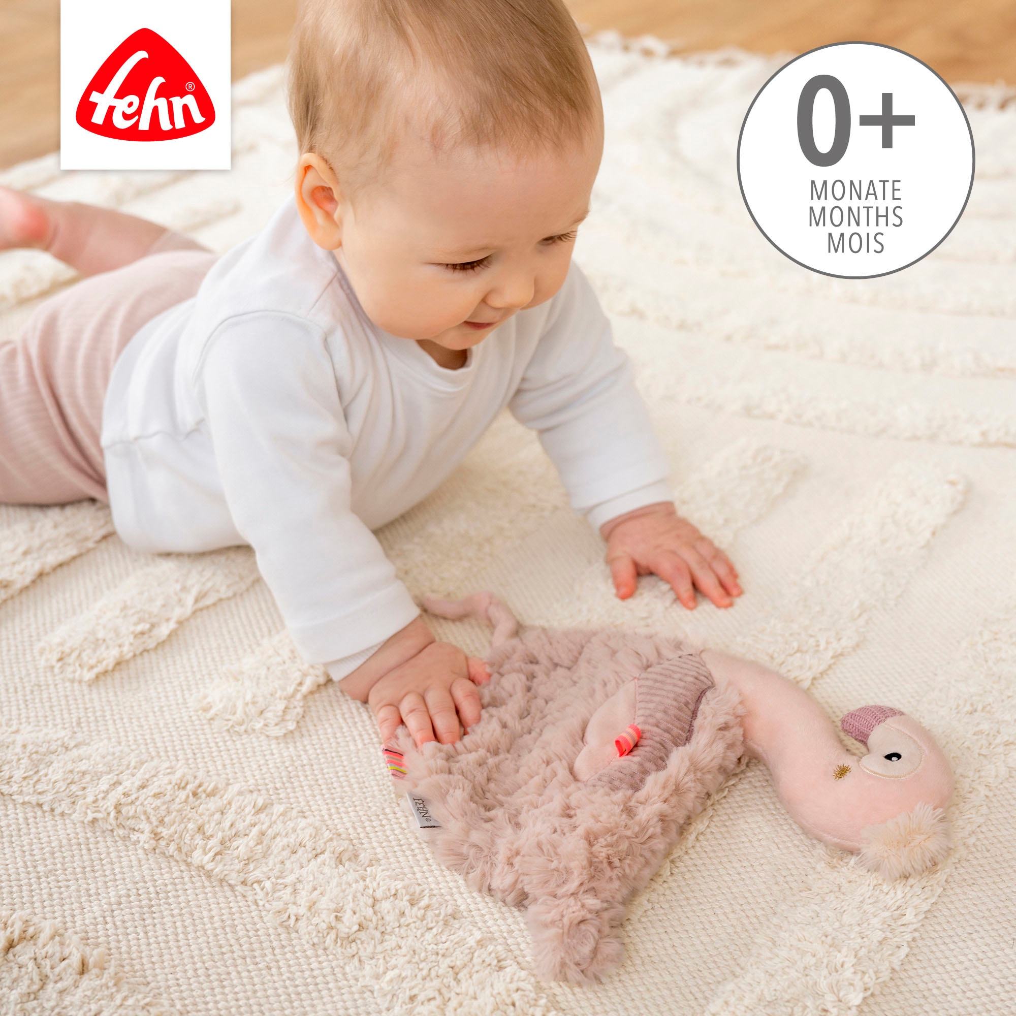 Fehn Kuscheltuch »Lazy, Crazy & Pink, Schmusetuch Flamingo«