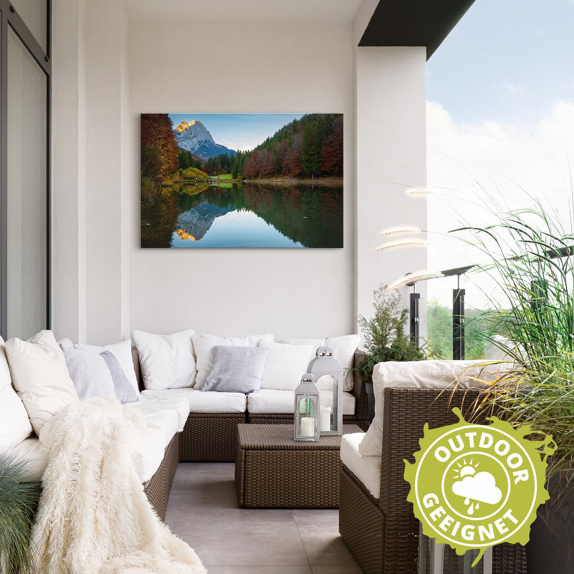 Artland Wandbild »Herbst am Rießersee«, Berge & Alpenbilder, (1 St.), als Alubild, Outdoorbild, Leinwandbild in verschied. Größen