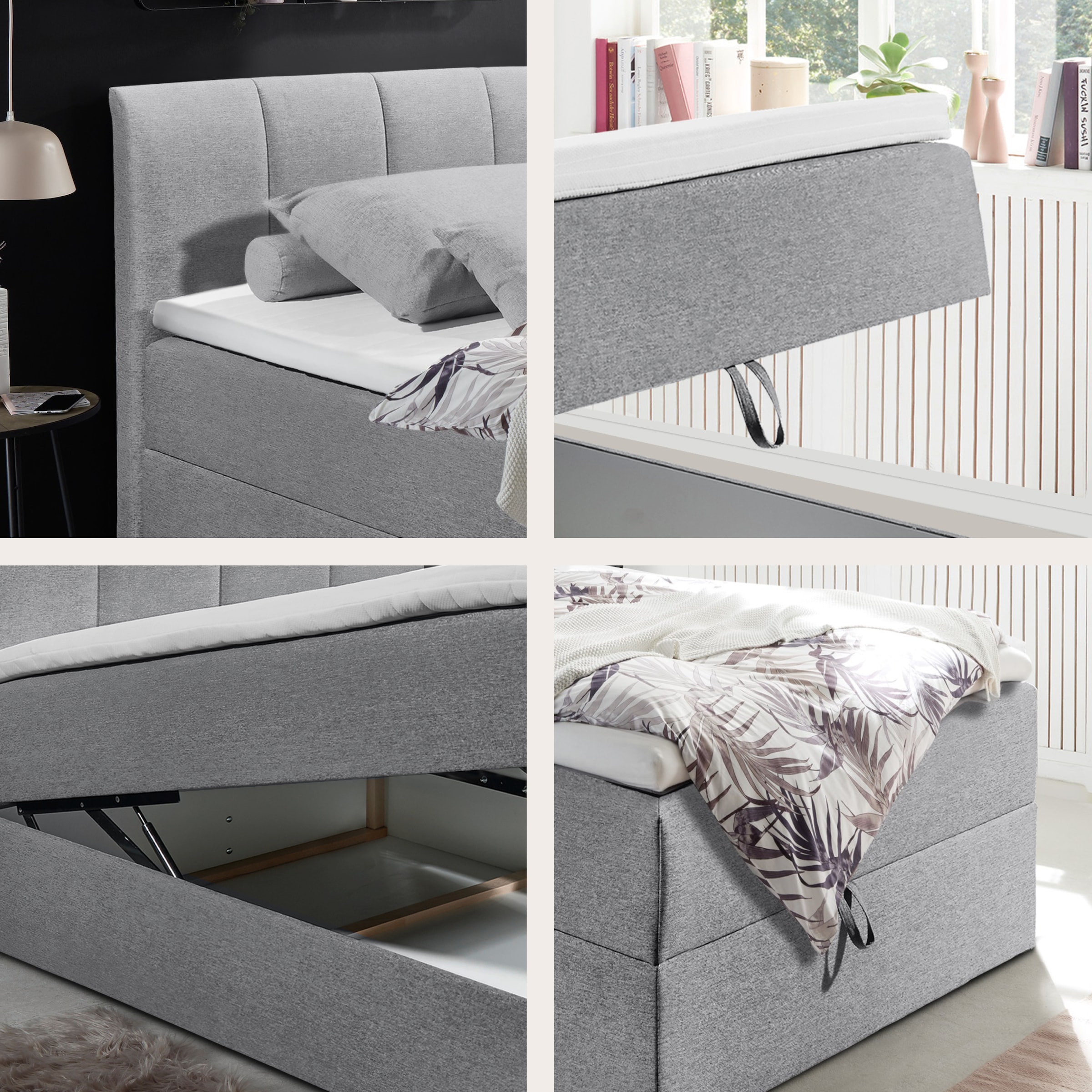 ED EXCITING DESIGN Boxbett »"Granada" OTTOs Choice, Topseller inkl. Bettkasten und Topper« erhältlich in den Größen 120x200cm & 180x200cm