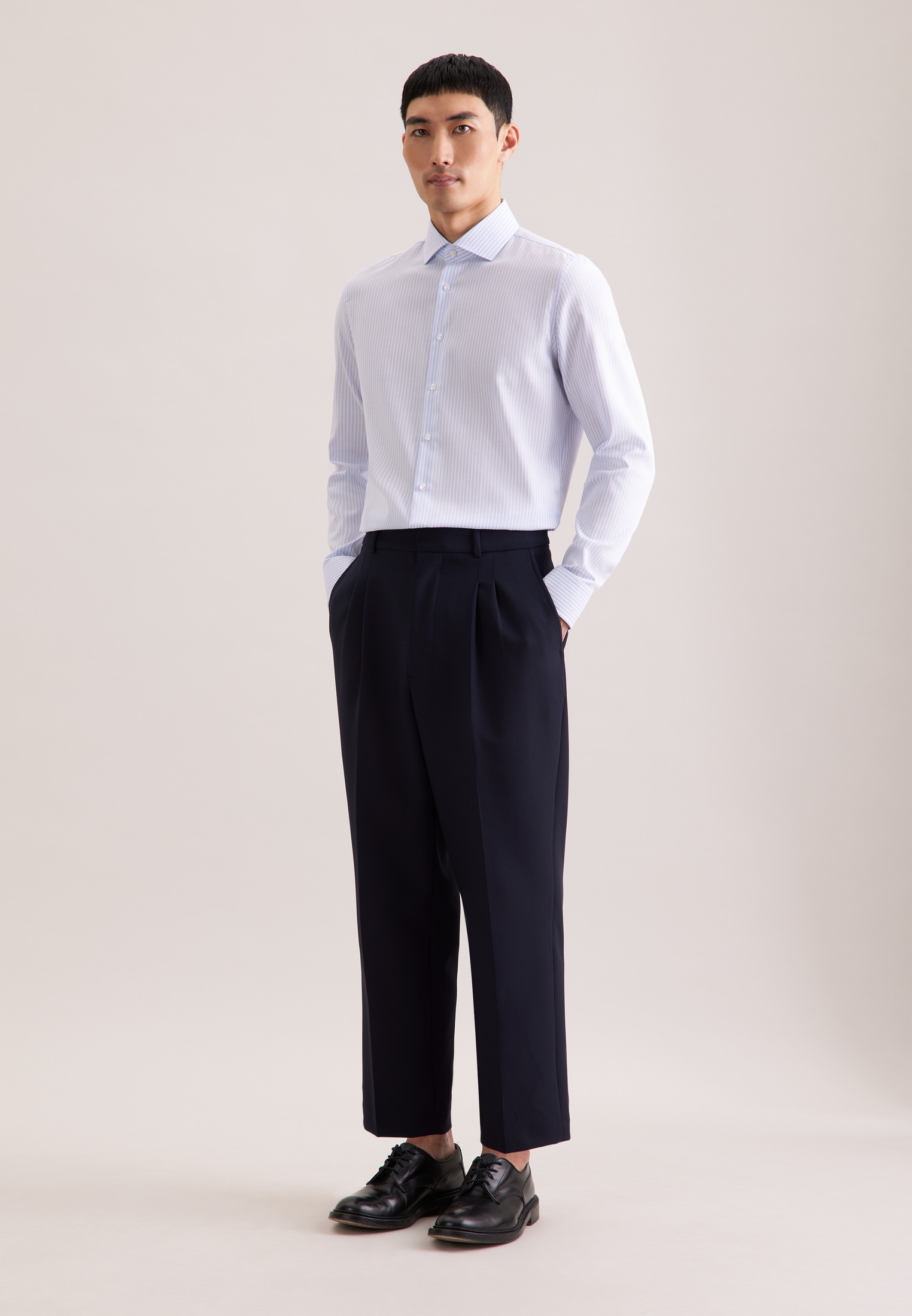 seidensticker Businesshemd »Schwarze Rose« Slim 1/1 Kentkragen Gestreift