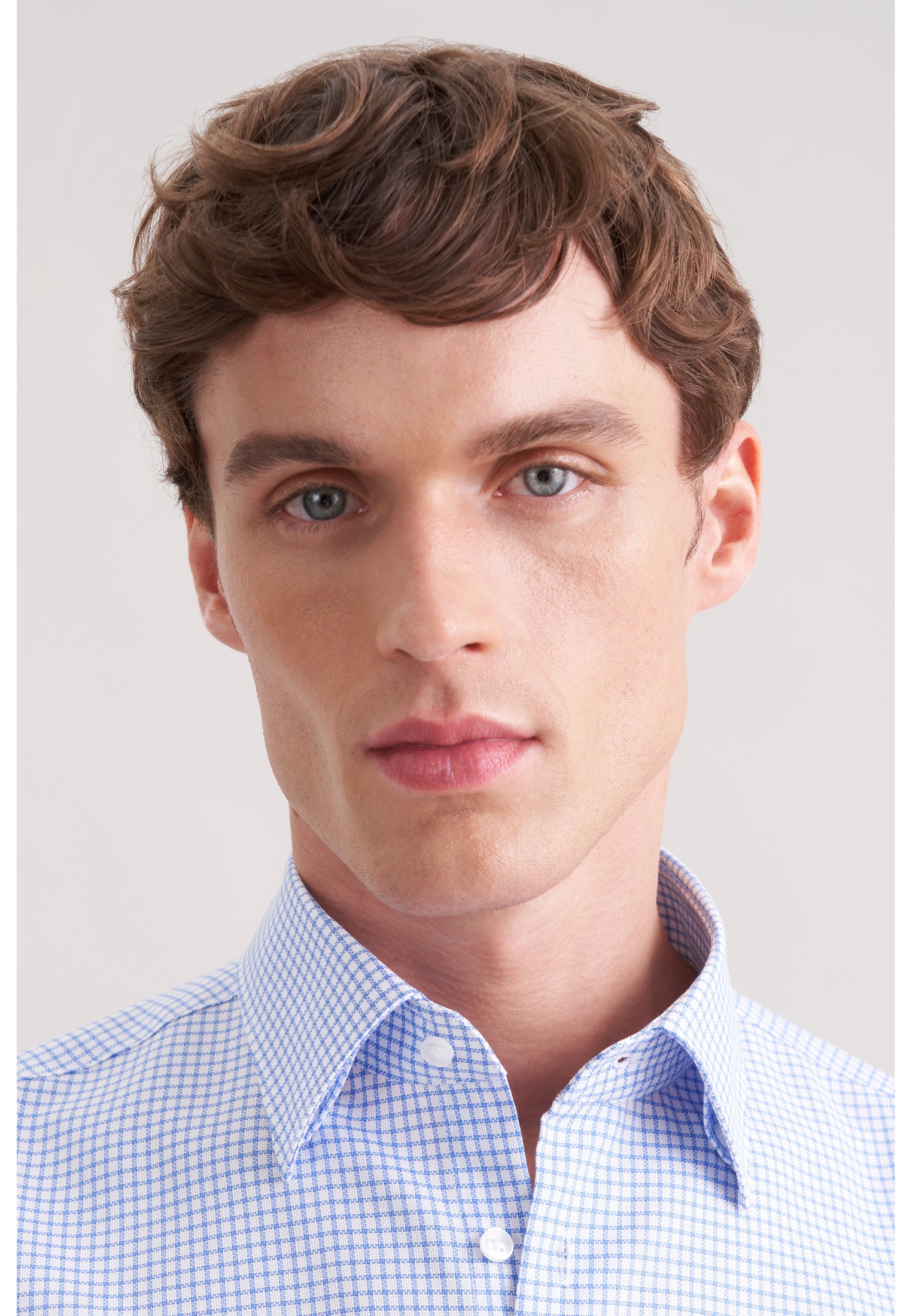 seidensticker Businesshemd »Schwarze Rose« Shaped 1/1 Covered-Button-Down-Kragen Karo