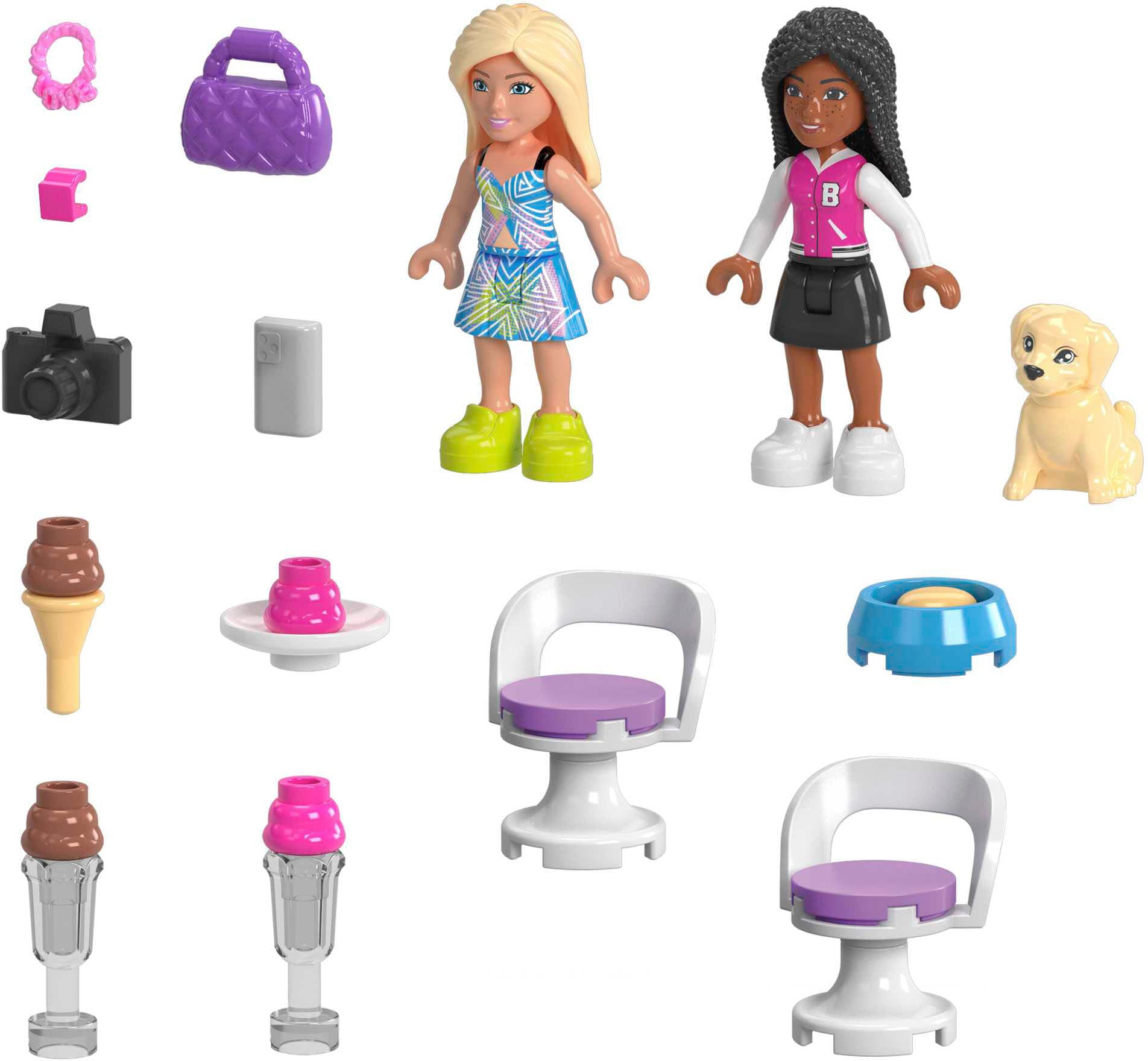 Barbie Puppen Fahrzeug »MEGA Cabrio & Eisstand«, (Set, 225 tlg.)