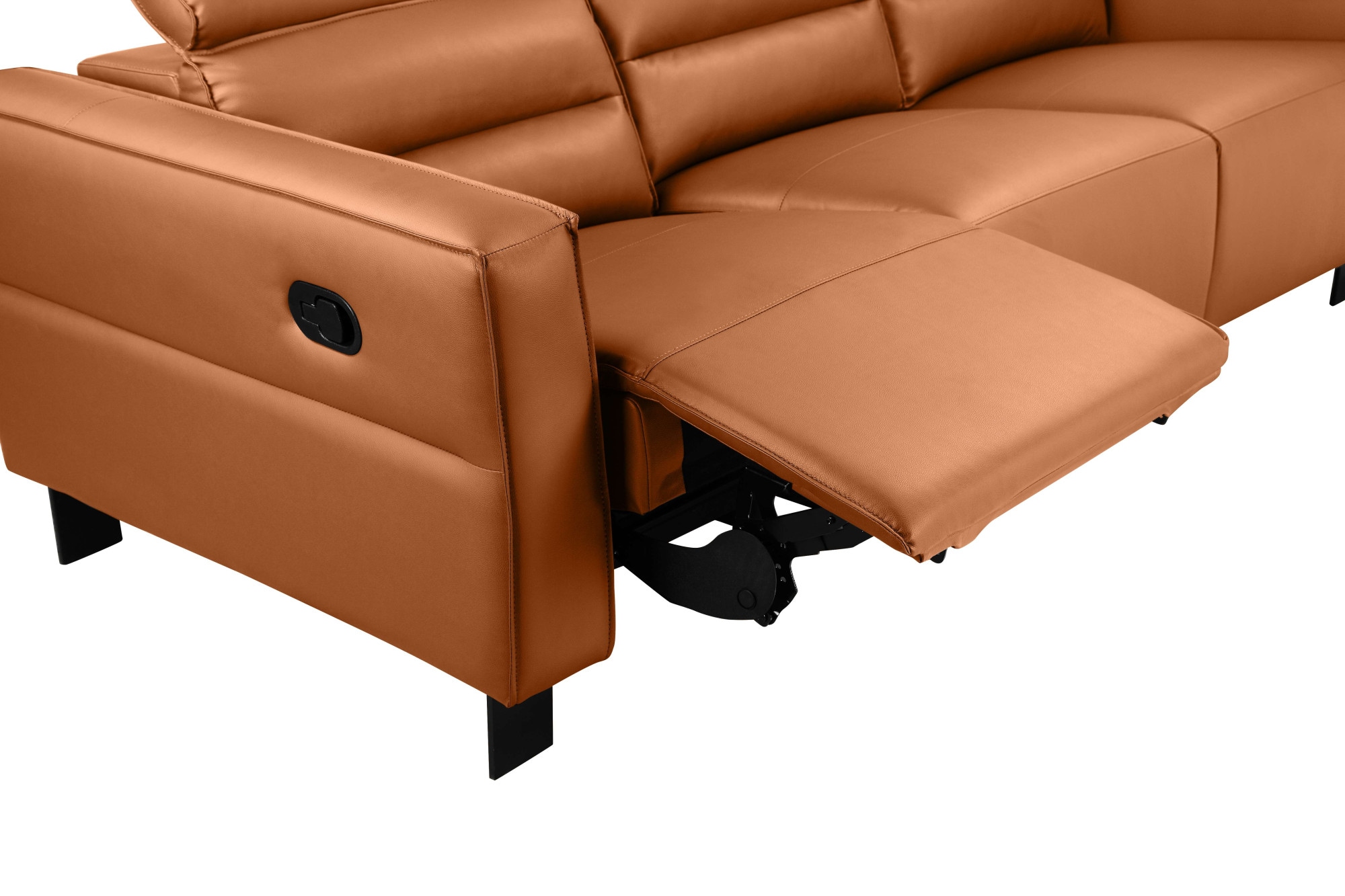 Places of Style 3-Sitzer »Carpari, 224cm, manuelle od. elektrische Relaxfunktion in 2 Sitzen«, mit USB-A/C, Kopfteilverstellung, Echtleder, Kunstleder, Webstoff