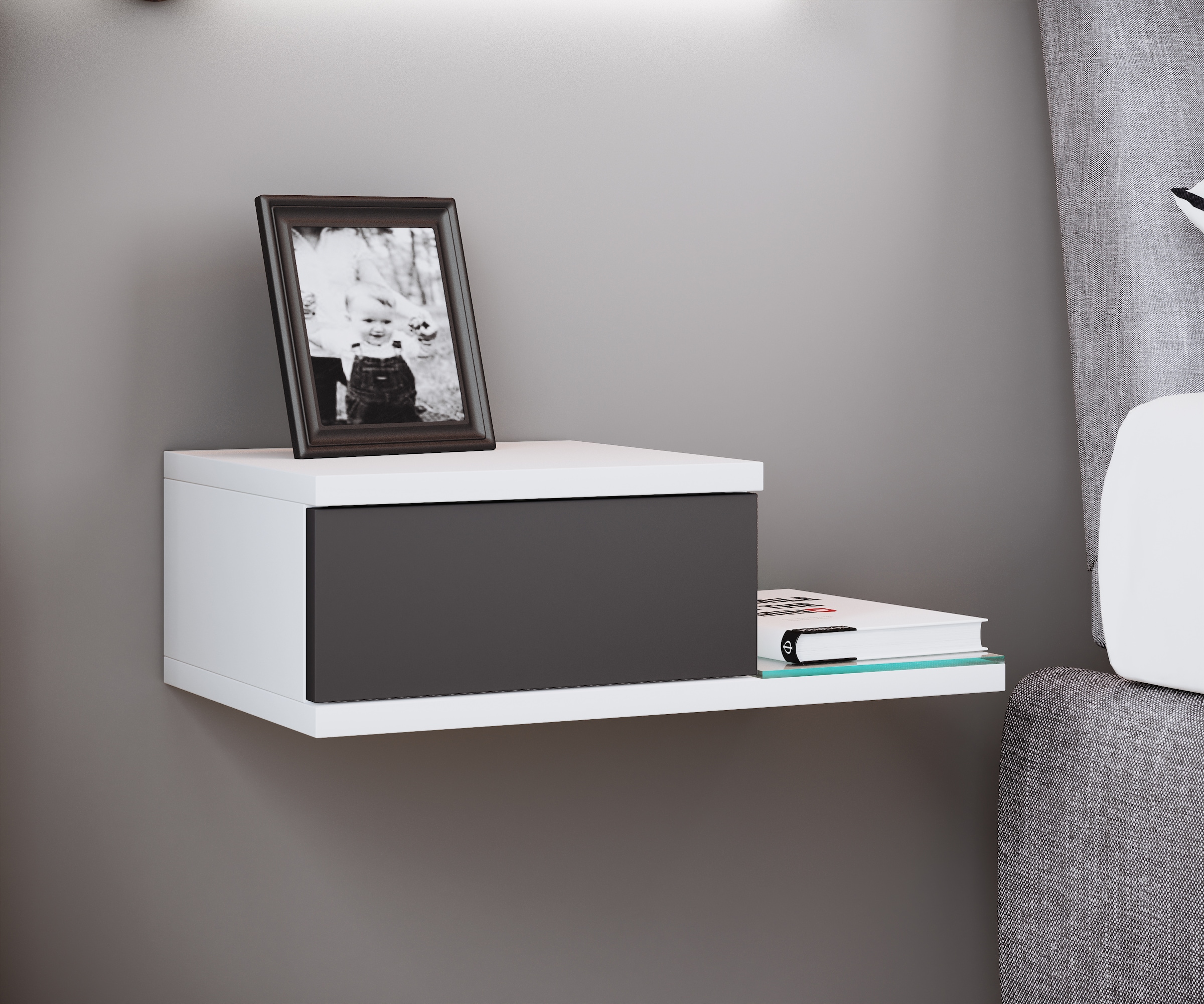 VCM Nachttisch »Design Wandschublade Nachttisch Regal Konsila M«