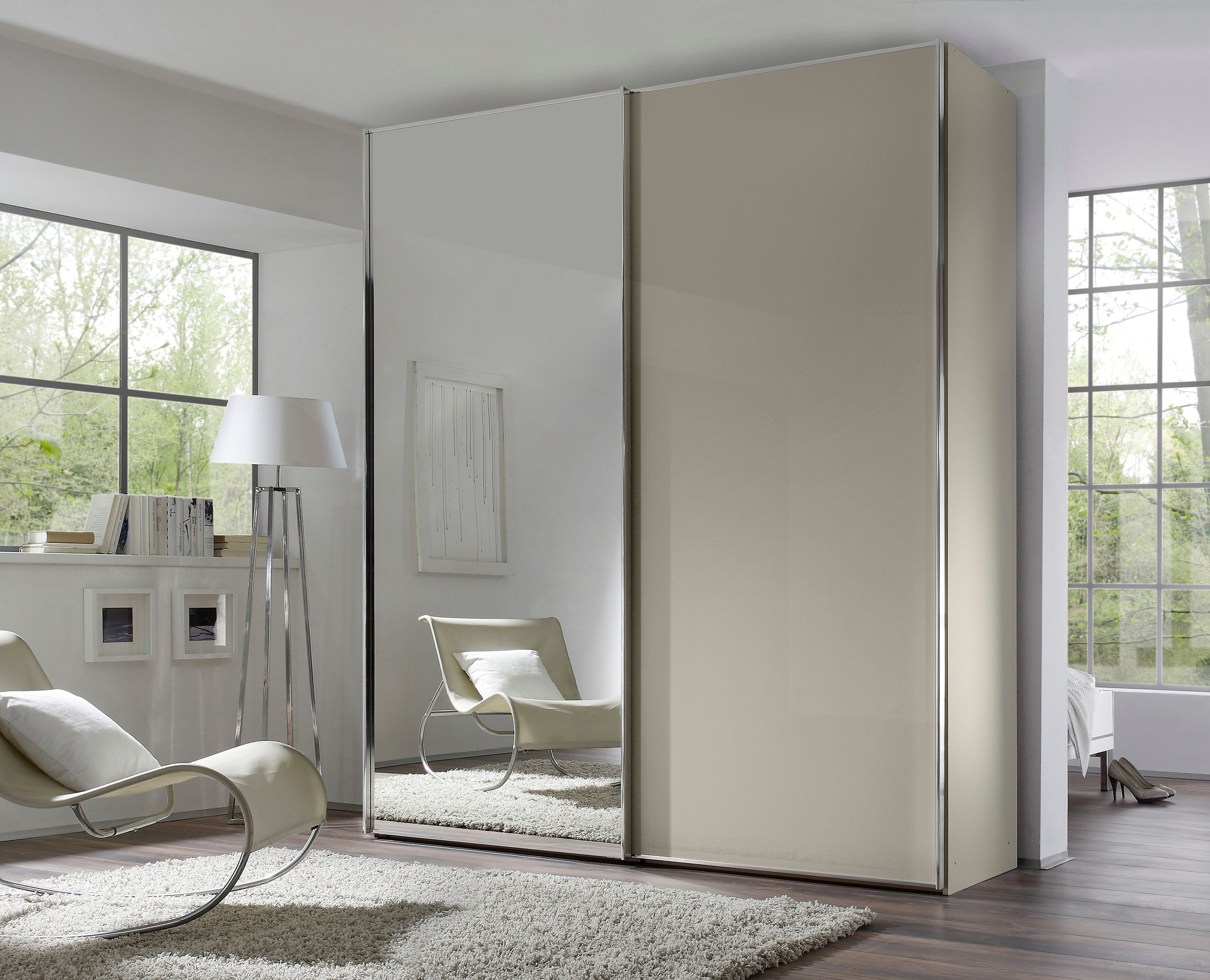 STAUD Schwebetürenschrank »Sinfonie Plus, edles Design in hochwertiger Qualität, Made in Germany« Mit Spiegeltüre und in vier verschiedenen Ausstattungsvarianten