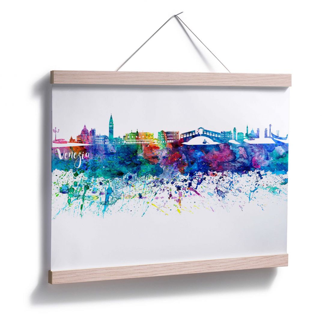 Wall-Art Poster »Graffiti Bunt Venedig Rechnung St.), Bild, Poster, Skyline«, Wandposter (1 Wandbild, Graffiti, auf bestellen