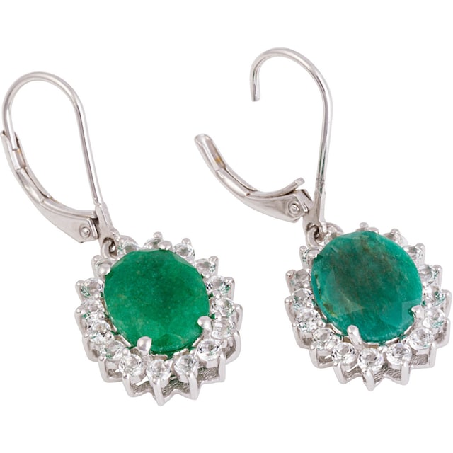 Firetti Paar Ohrhänger, mit Smaragd (beh.) und Topas auf Raten kaufen