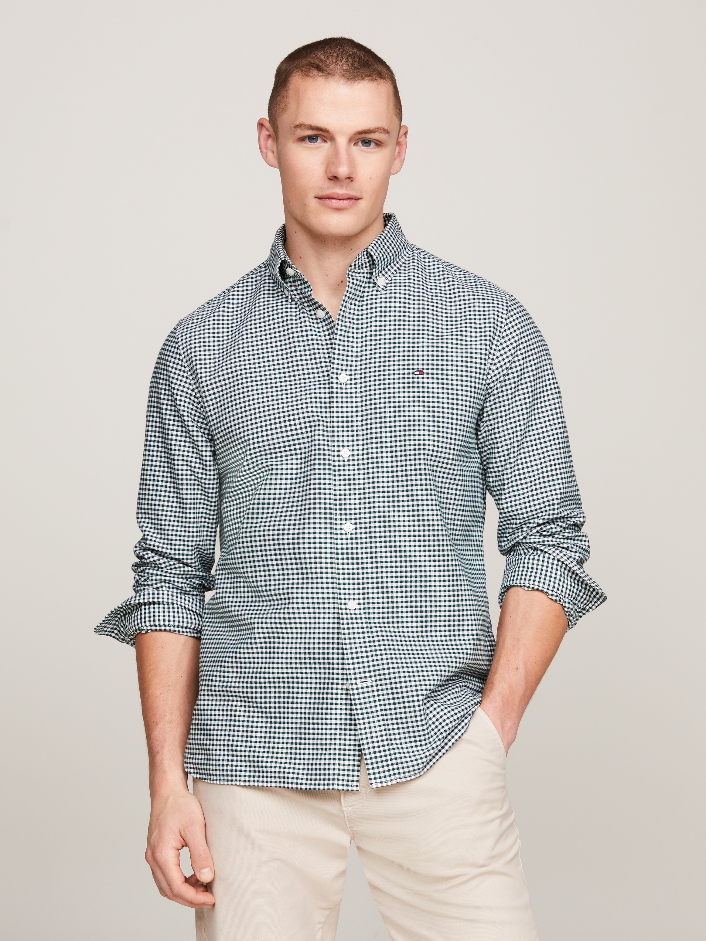 Langarmhemd »HERITAGE OXFORD GINGHAM RF SHIRT«, mit modischem Klein-Karomuster