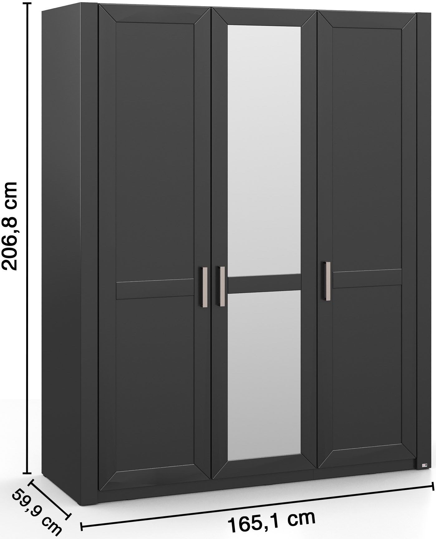 set one by Musterring Kleiderschrank »York Schlafen« 1 Stk. tlg. mit Holz- und Spiegeltüren,verschiedene Breiten, Höhe 207 x T 60 cm