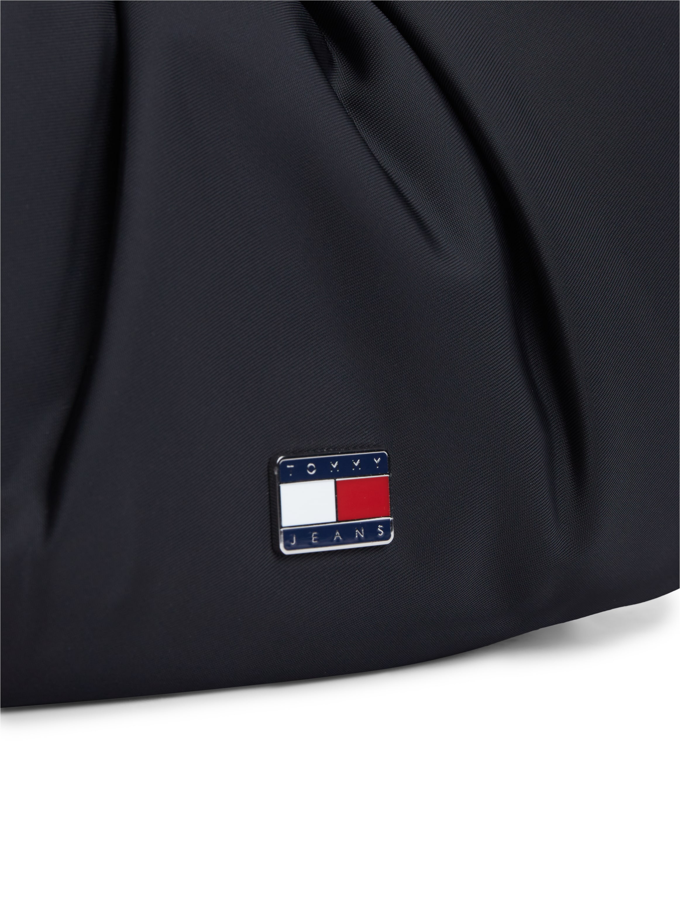 Tommy Jeans Schultertasche »TJW ICON CHARMS SHOULDER BAG« Damen Handtasche, Umhängetasche mit modischen Raffungen