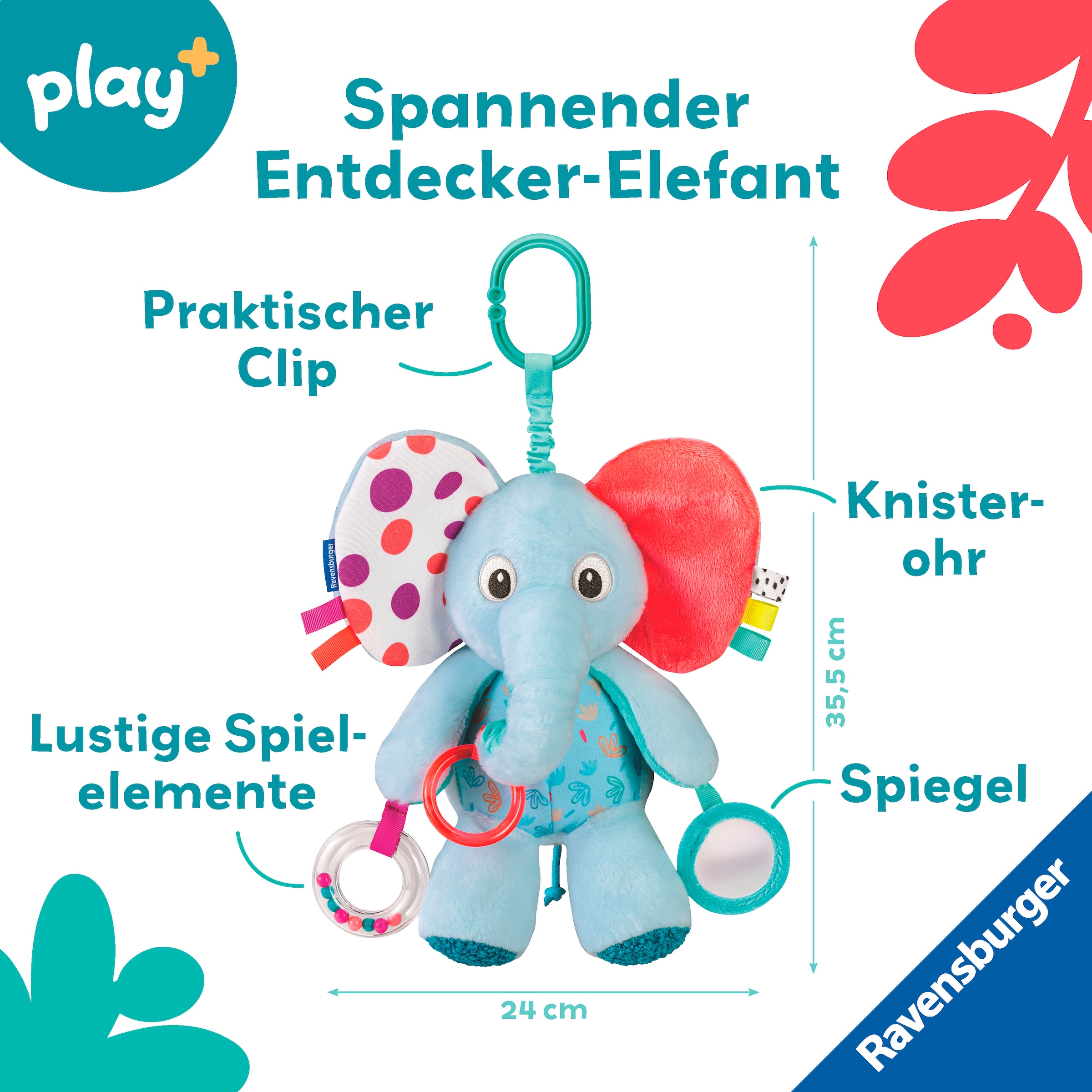 Ravensburger Greifspielzeug »Play+ Entdecker-Elefant«