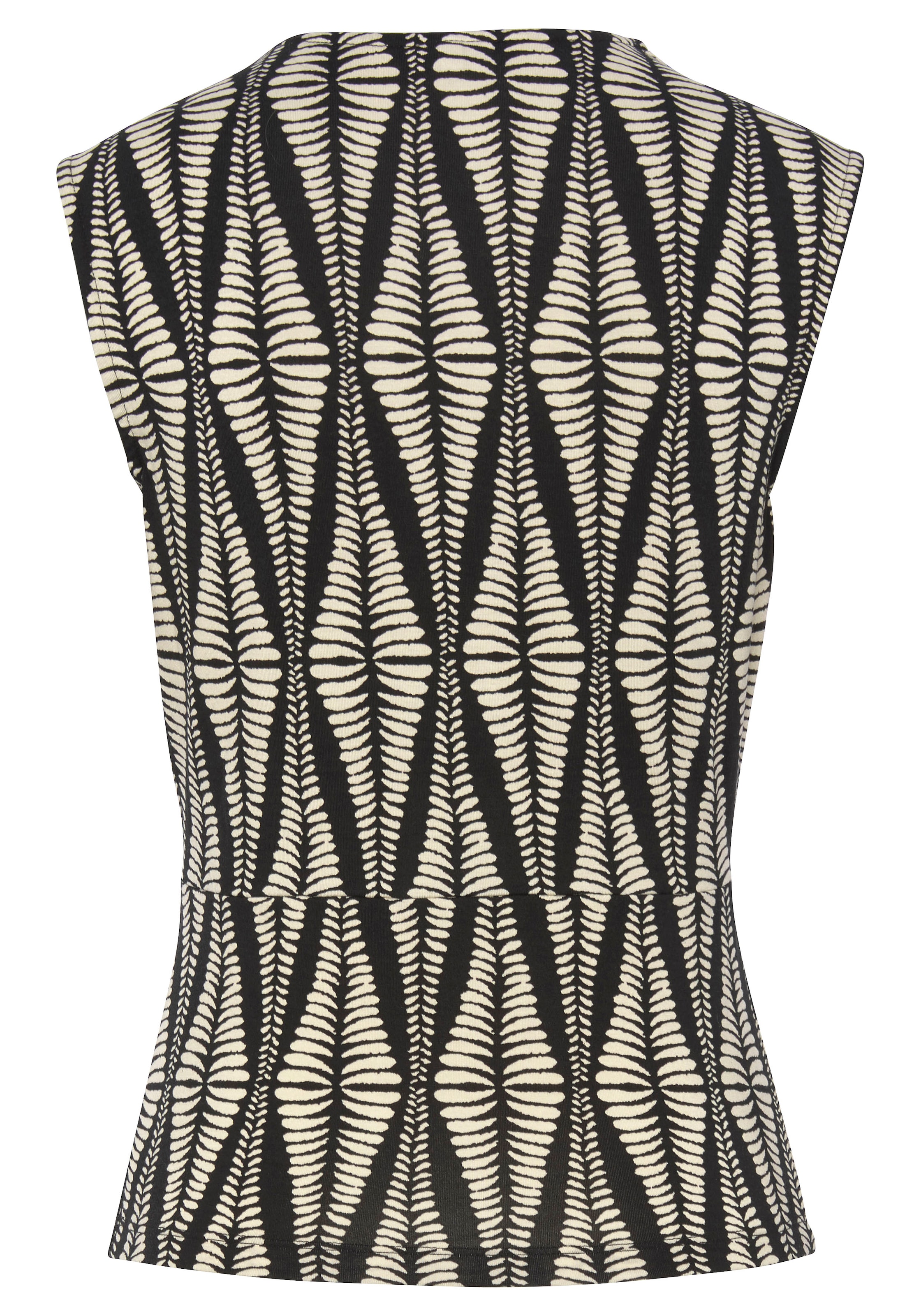 LASCANA Shirttop, mit Raffungen an der Schulter, Jerseytop mit Alloverprint