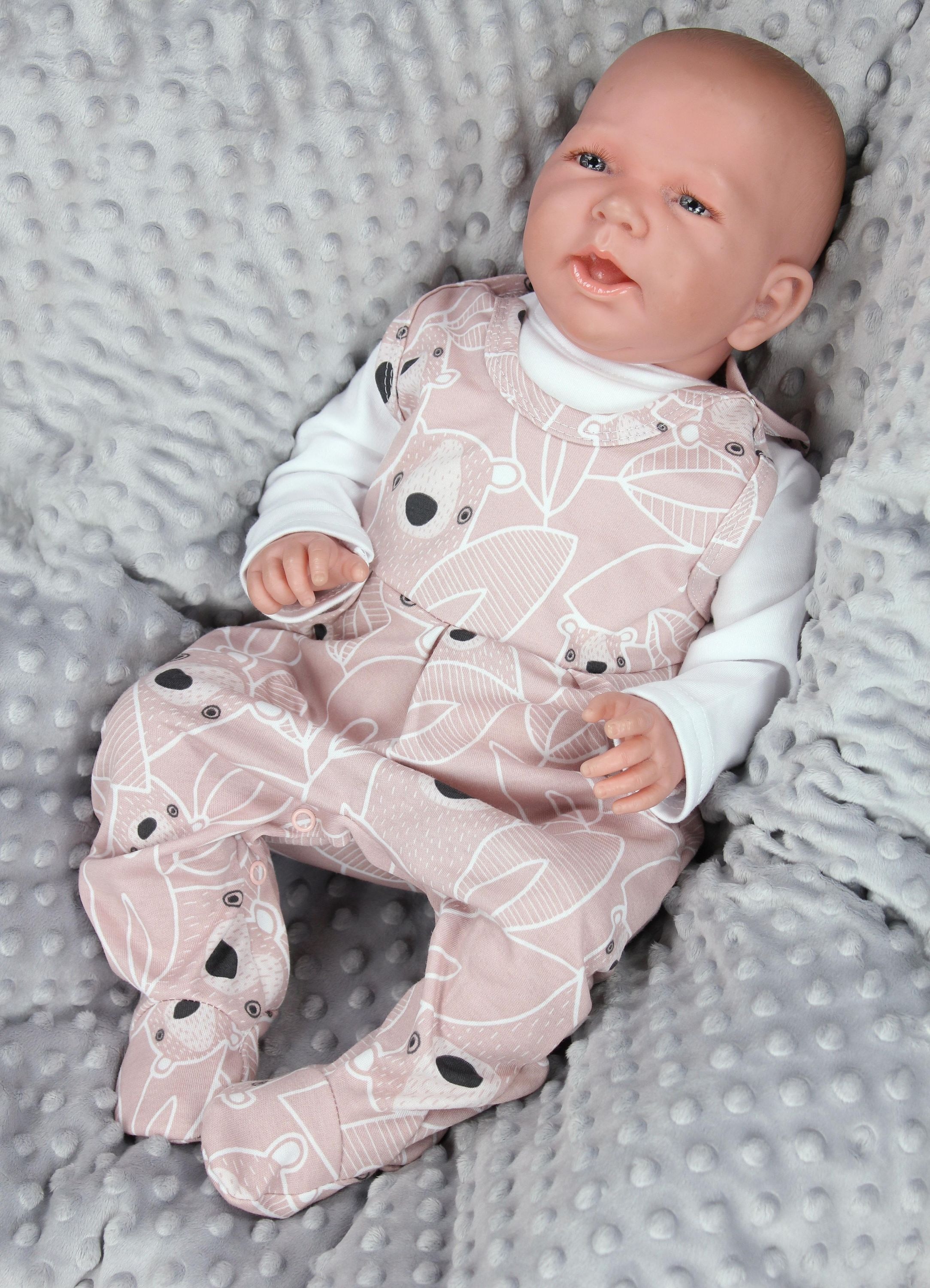 TupTam Strampler »Strampler Baby Mädchen Strampler mit Fuß 3er Pack«