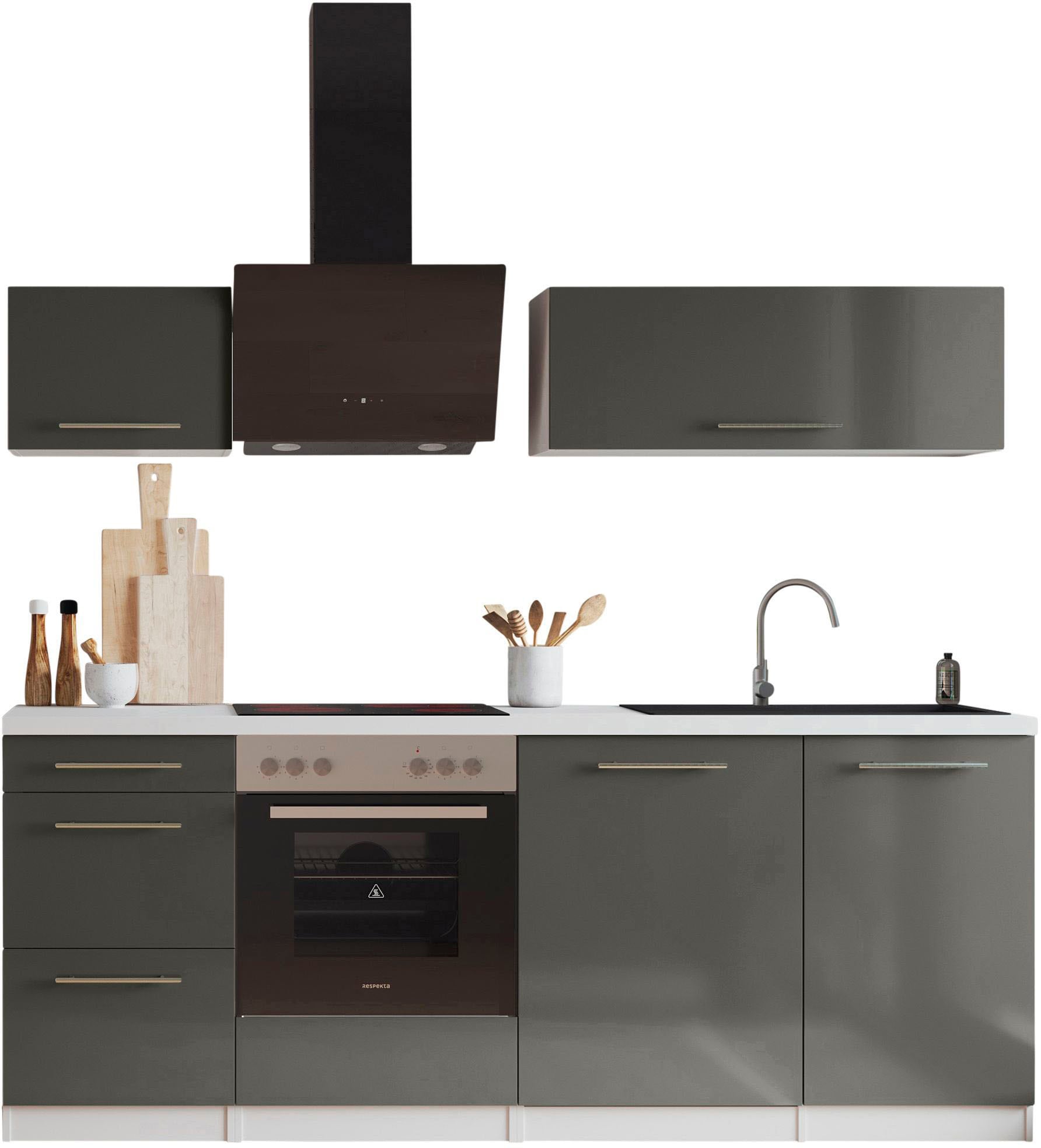 RESPEKTA Küche »Amanda« Breite 220 cm, mit Soft-Close, exklusiver Konfiguration für OTTO