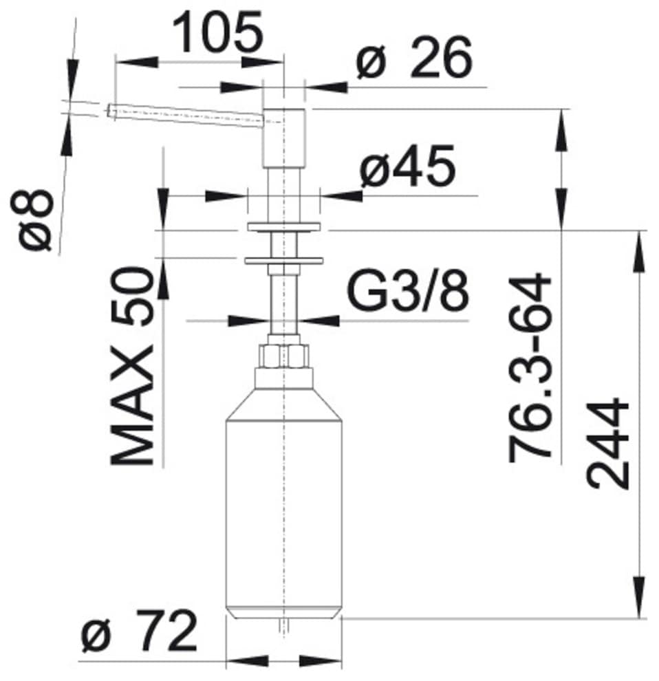 Blanco Spülmittelspender »PIONA« Edelstahl seidenmatt