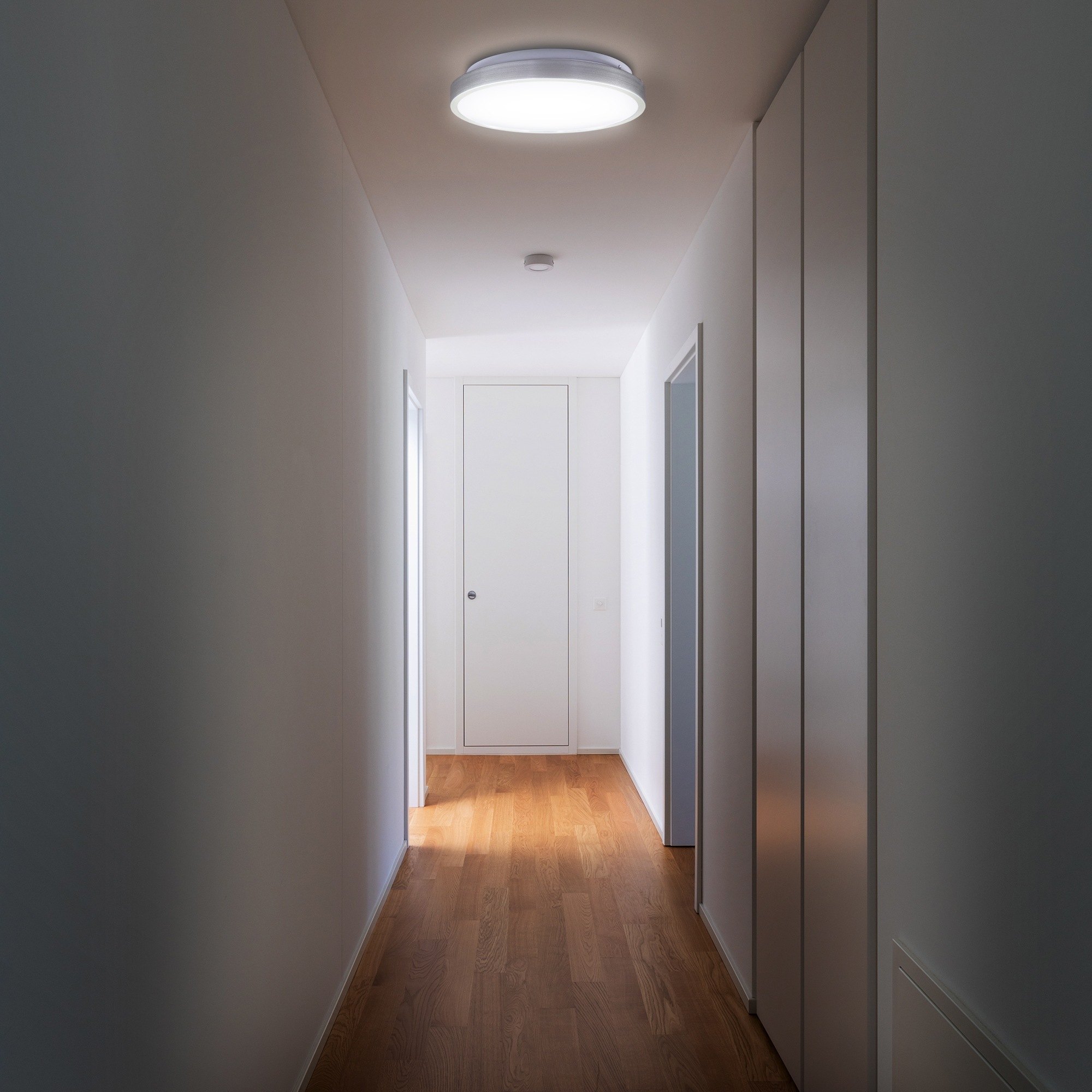 B.K.Licht LED Deckenleuchte, Material: Kunststoff-Metall, Farbe: weiß-titan, inkl. 1 x LED-Platine, 15 Watt, 1.500 Lumen, 4.000 Kelvin, nicht dimmbar