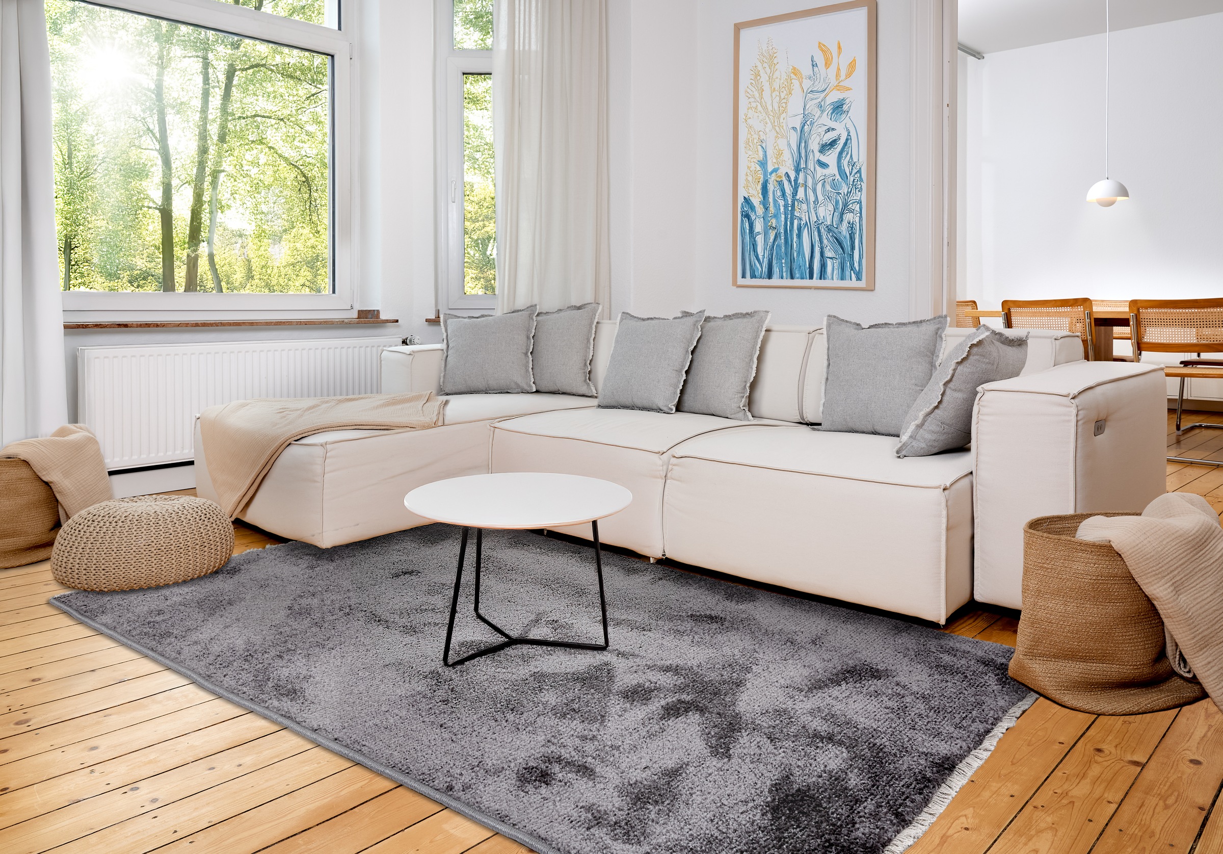 ASTRA Teppich »Stevie 250« rechteckig 9 mm Höhe weicher Kurzflor, gewebt, Wohnzimmer, Schlafzimmer