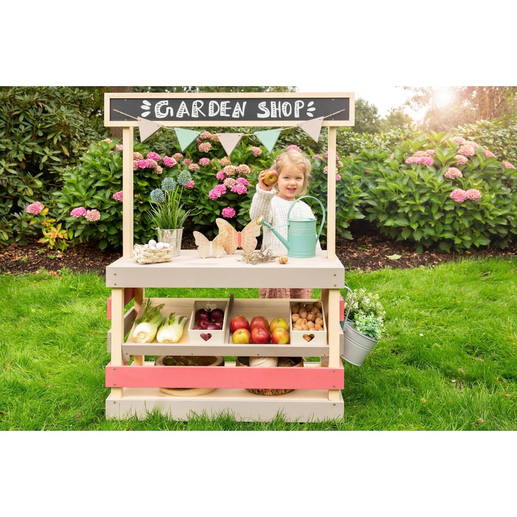 MUDDY BUDDY® Kaufladen »Garden Friend«, Outdoor Shop, natur - warmgrau - malvenrosa