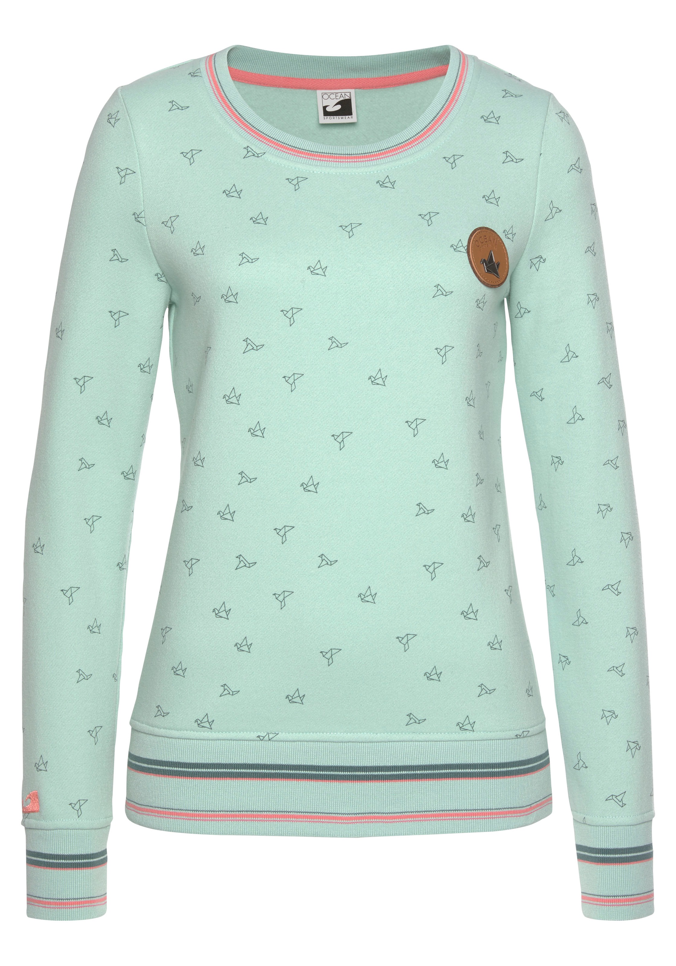 Ocean Sportswear Sweatshirt, Langarm, figurumspielender Schnitt, aus angerauter Sweatware