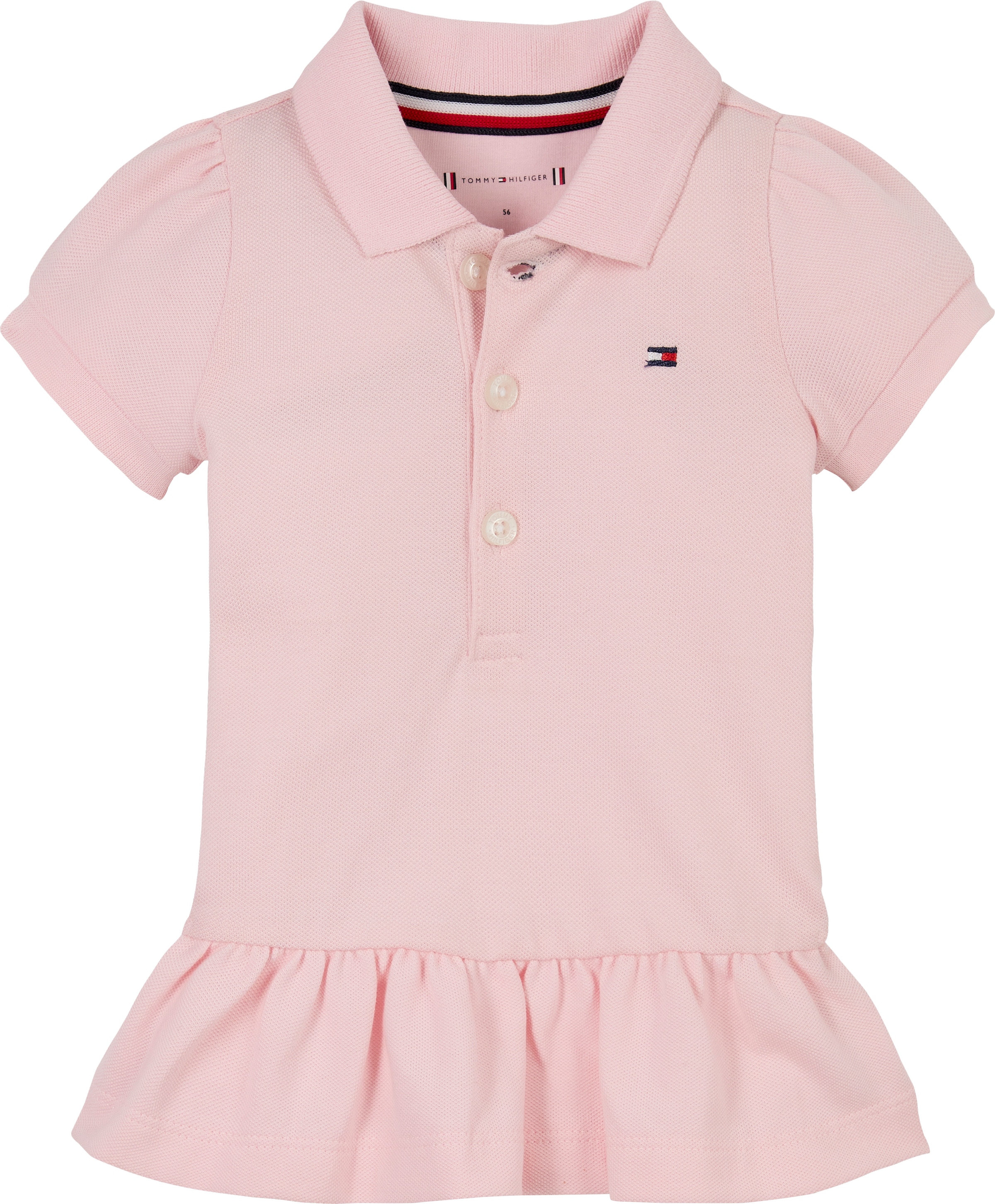 TOMMY HILFIGER Polokleid »PIQUE POLO DRESS SS«, mit Volant