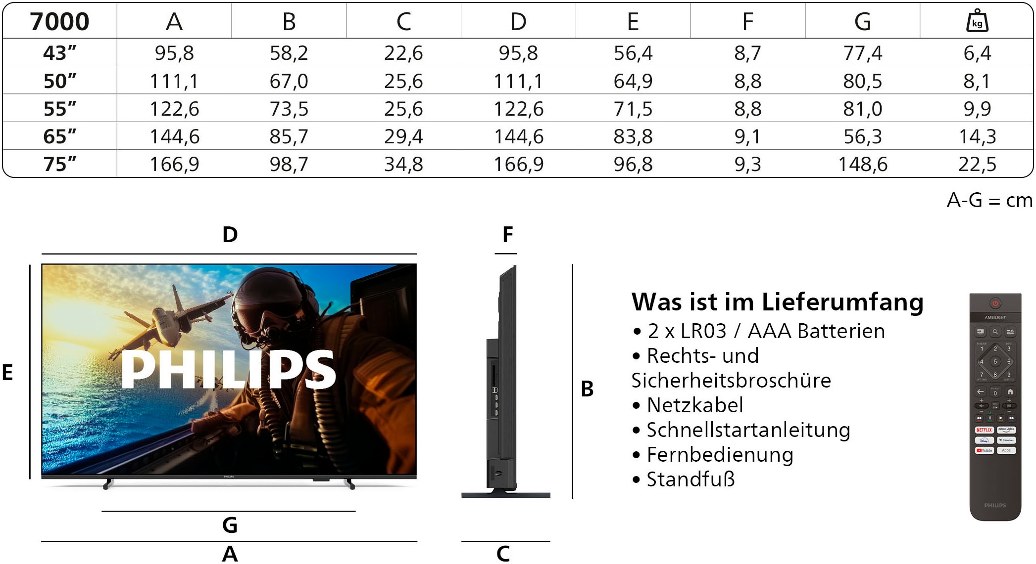 Philips LED-Fernseher »50PUS7000/12«, 4K Ultra HD, Smart-TV