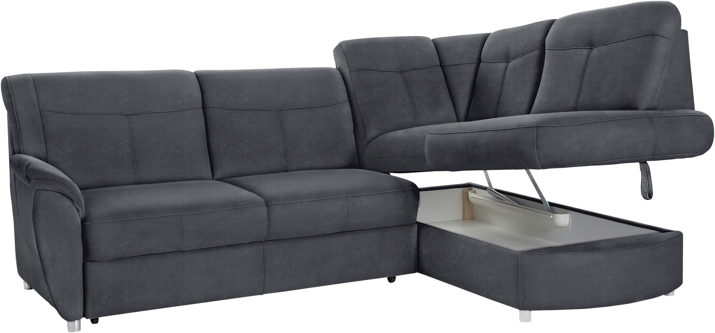 sit&more Ecksofa »Sonoma L-Form«, wahlweise mit Bettfunktion und Bettkasten