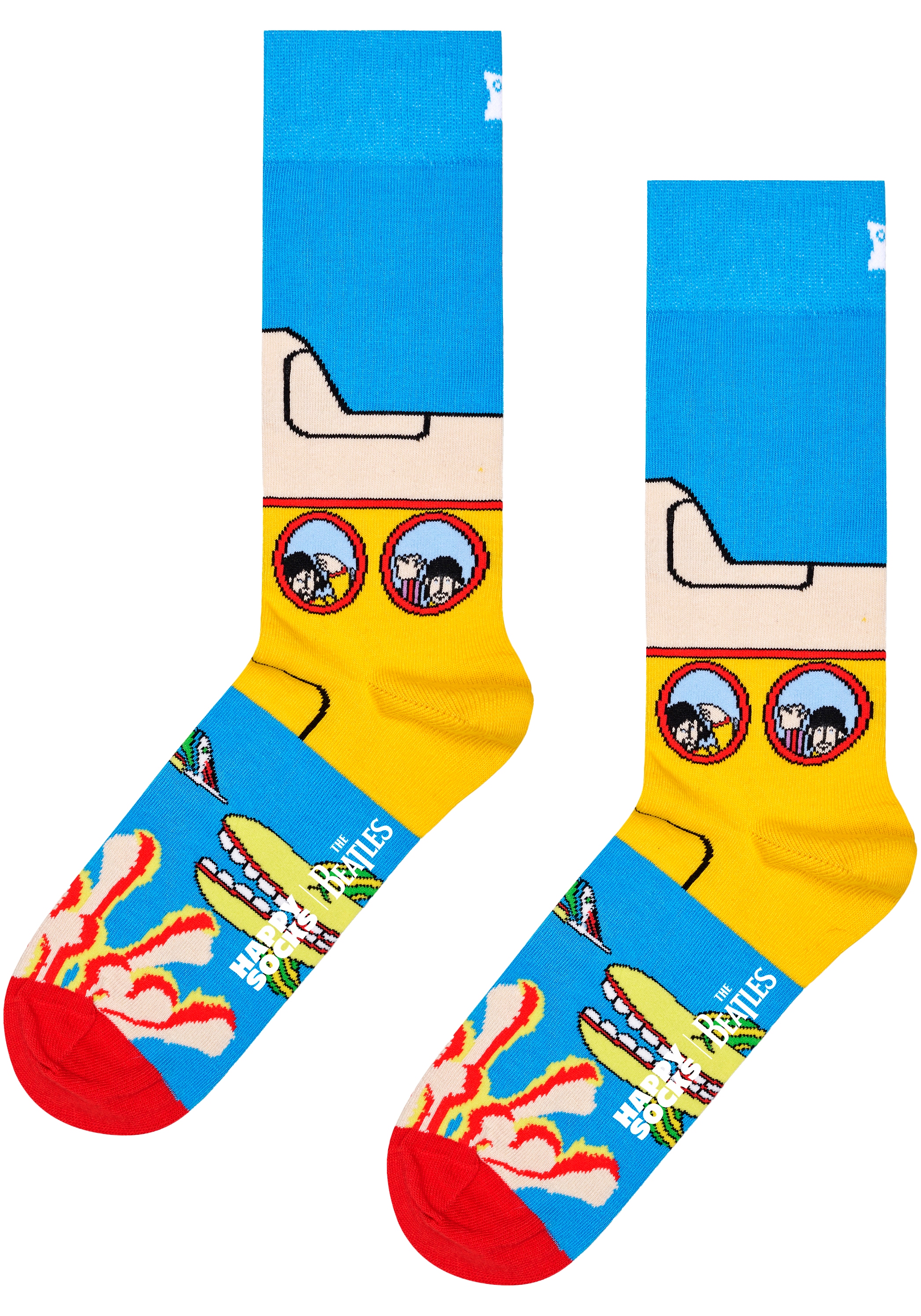 Happy Socks Langsocken, (3er Pack), mit bunten Beatles-Motiven