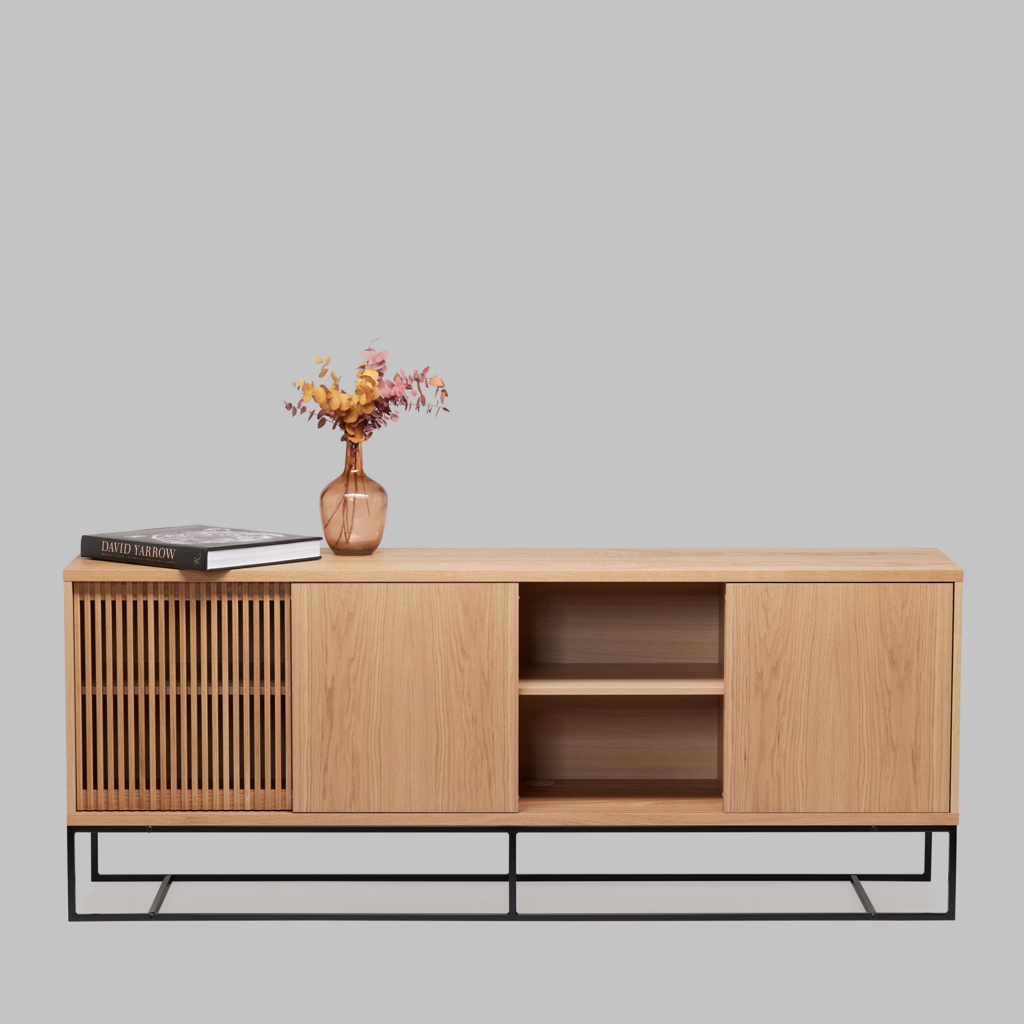 Woodman Sideboard »Ende«, Kommode, teilmassiv, Metallfüße, Breite 188 cm