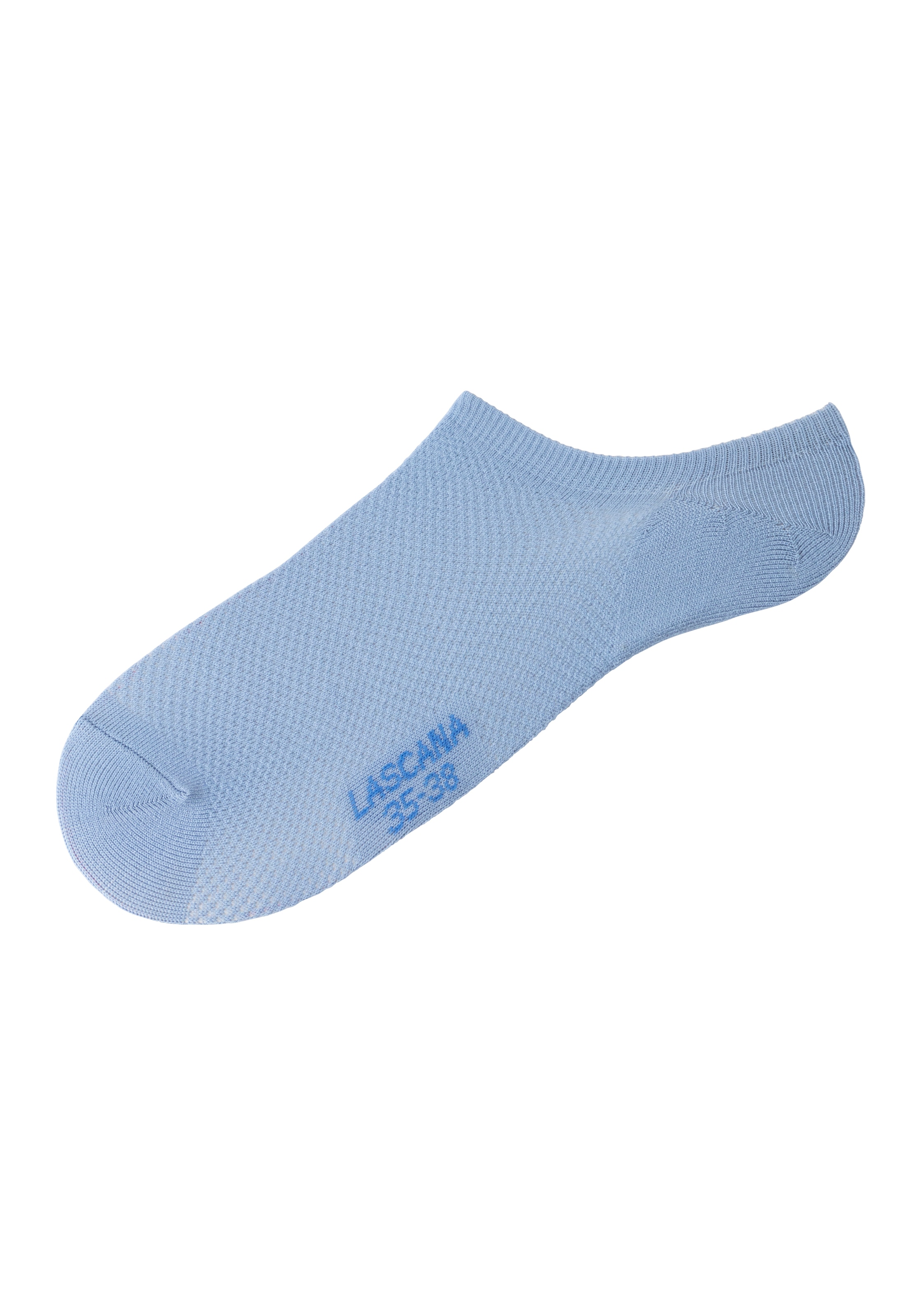 LASCANA ACTIVE Sneakersocken, (Packung, 7 Paar), mit Pikeestruktur und Silicon