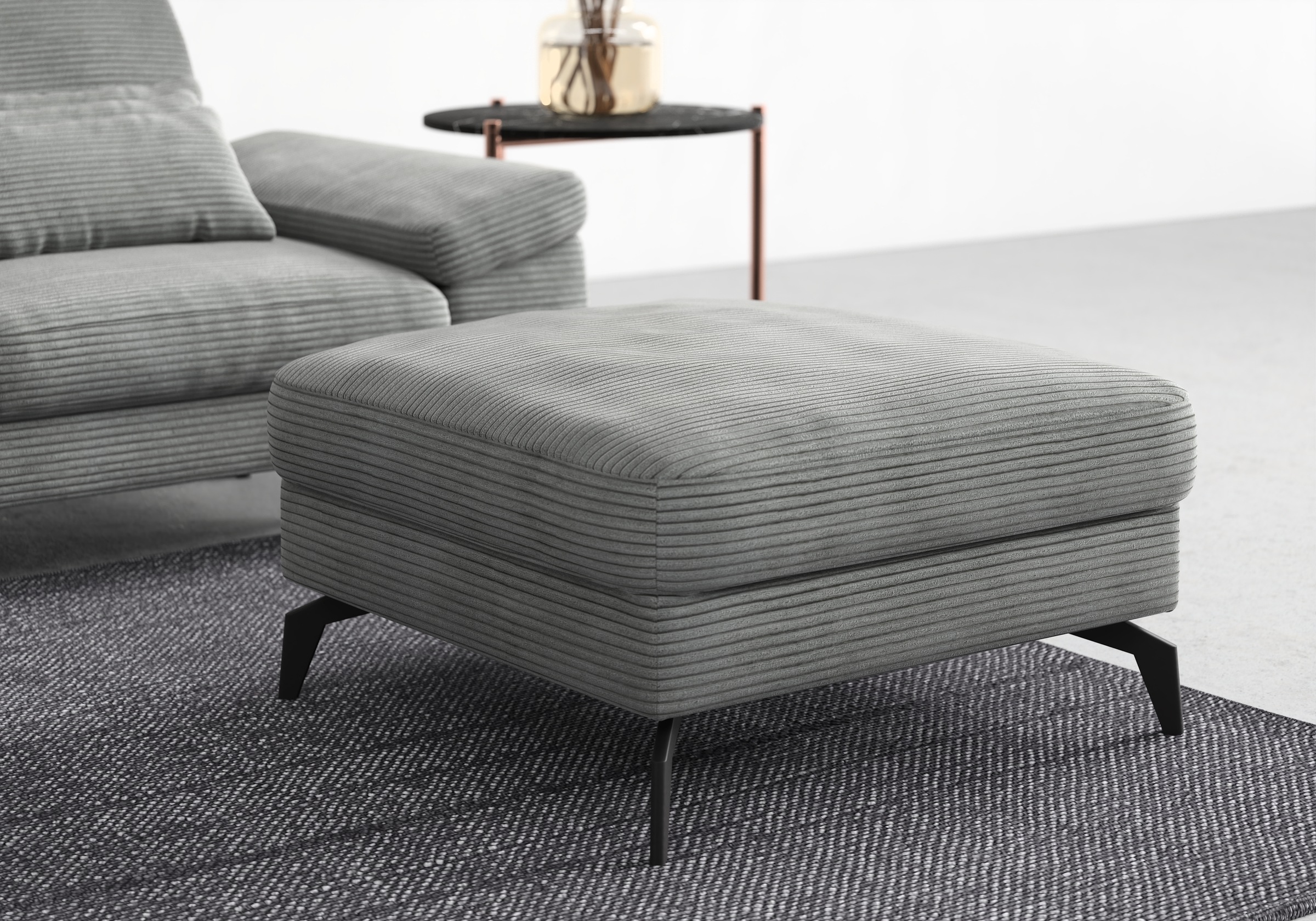 sit&more Polsterhocker »Cabana«, mit stylischen Metallfüßen
