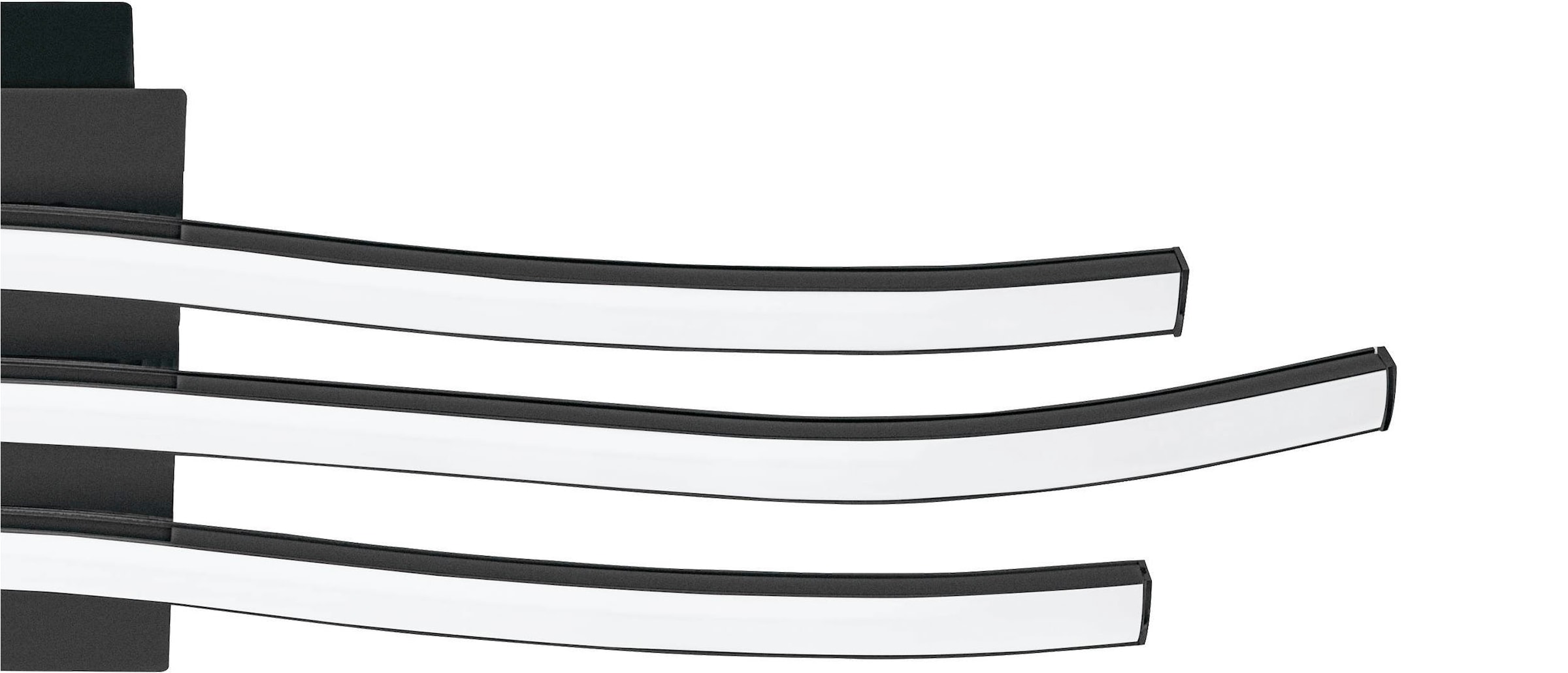 EGLO Deckenleuchte »Roncade 1 Deckenlampe, Flurlampe aus Aluminium, Stahl und Kunststoff« LED-Modul 1 Stk. Warmweiß Deckenlampe 65 x 13 cm, Flurlampe, Küchenlampe, Wohnzimmerlampe