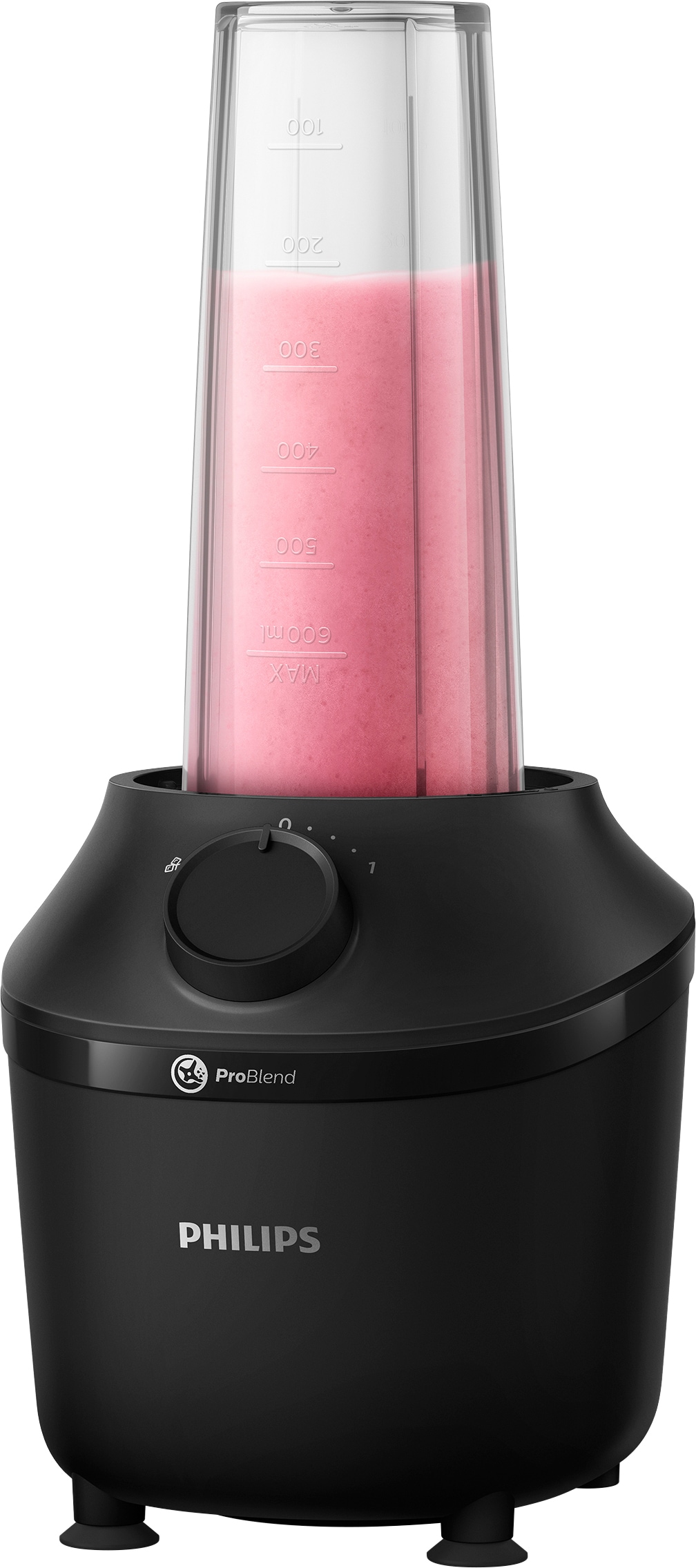 Philips Standmixer »HR2041/41 3000 Series, mit ProBlend-Technologie,«, 450 W, 1,9L-Behälter und 1 Geschwindigkeitsstufe + Impulseinstellung; Schwarz