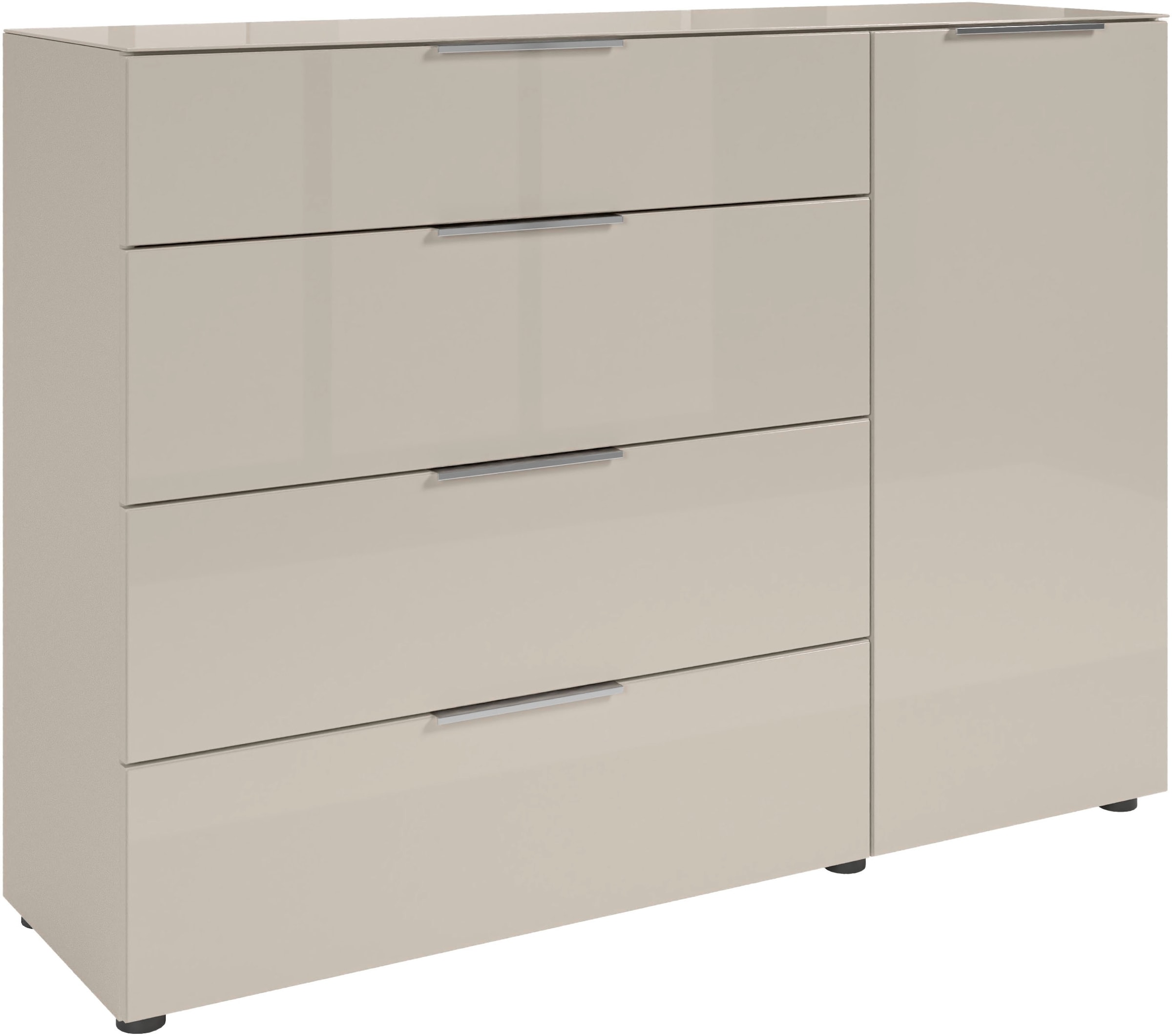 HBZ Kommode »Santorin, BxHxT 135x99x40 cm«, (1 St.), Breite 135cm, Softclose für Türen und Schubkästen, Melaminbeschichtung
