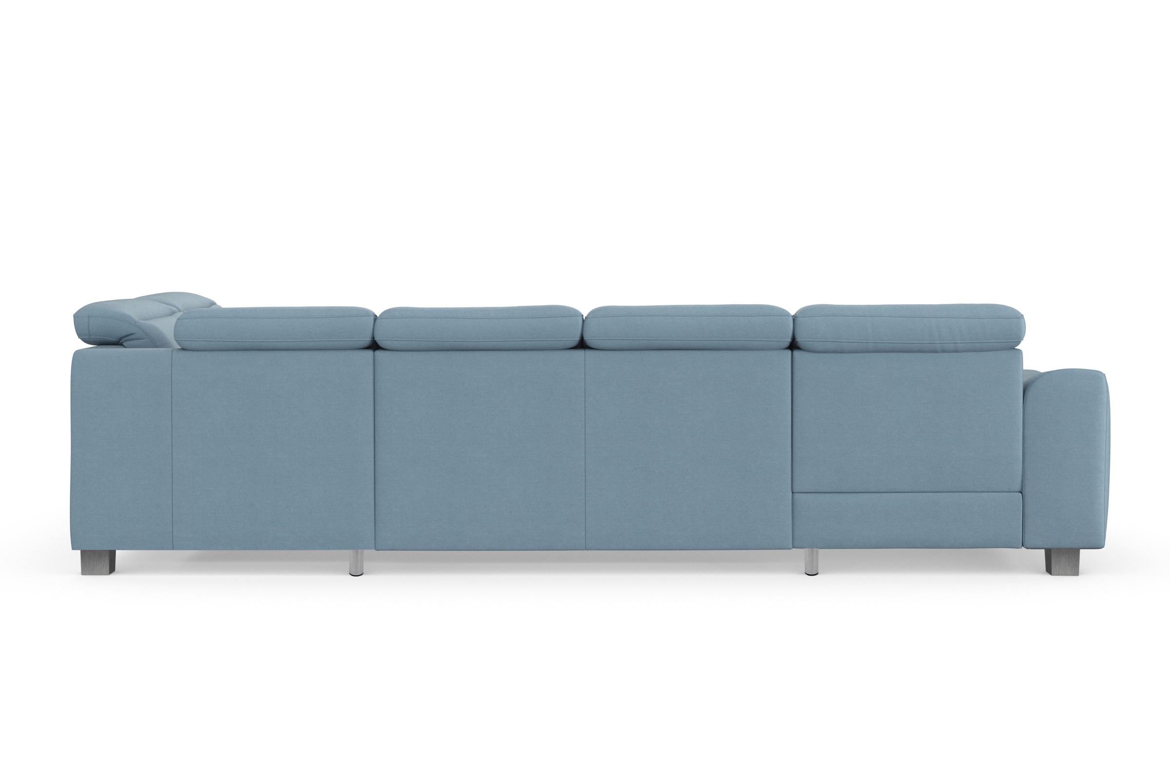 sit&more Wohnlandschaft »Dundee U-Form«, mit Federkern und Edelstahlfüßen, wahlweise mit Kopfteilverstellung