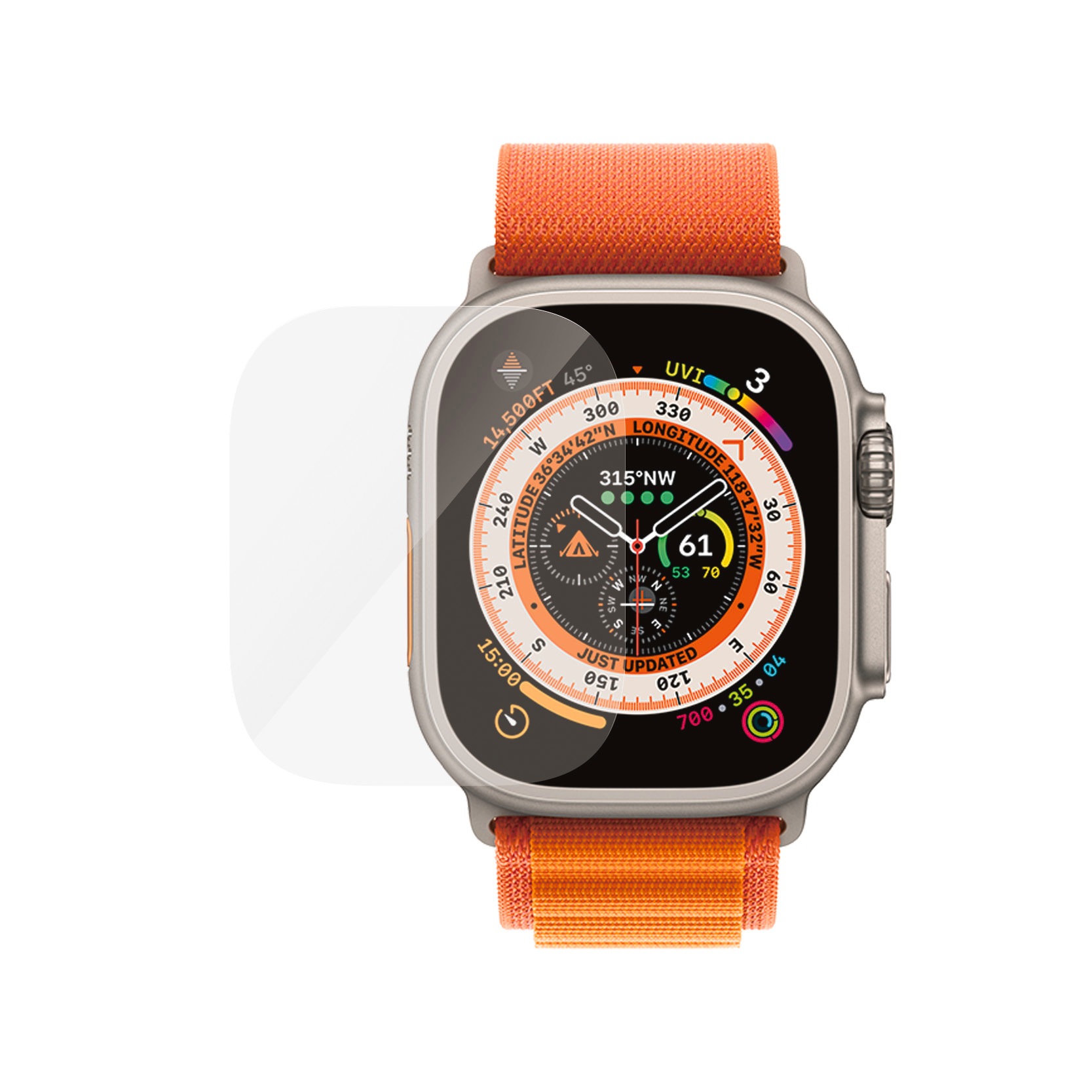PanzerGlass Displayschutzglas »Screen Protector Ultra Wide Fit«, für Apple Watch Ultra 49 mm