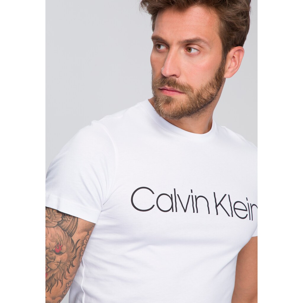 Calvin Klein T-Shirt »COTTON FRONT LOGO«, mit großem Calvin Klein- Schriftzug