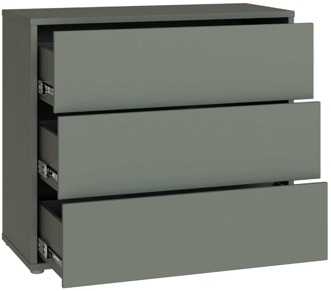 FORTE Kommode »Alice Springs, Kommode, 3 Schubkästen B/H/T 94,8/83,1/41,5« Schubkästen mit Vollauszug, grifflos,Push to open