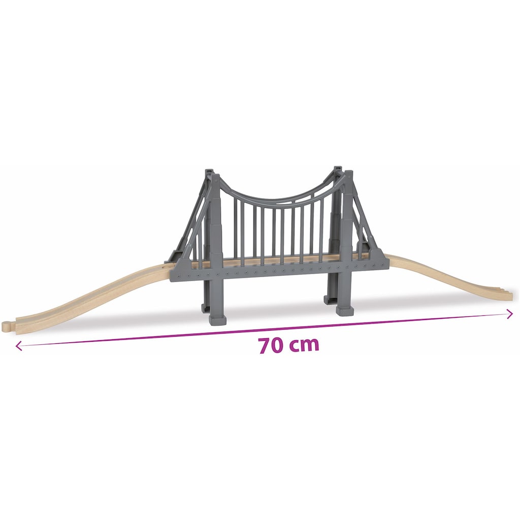 Eichhorn Spielzeugeisenbahn-Brücke »Holzspielzeug, Schienenbahnset Hängebrücke, 3-tlg.«, Made in Europe, FSC®- schützt Wald - weltweit
