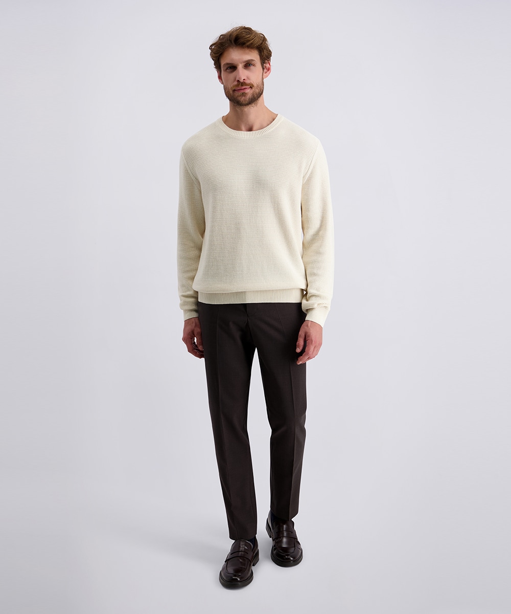 Pierre Cardin Rundhalspullover mit Struktur