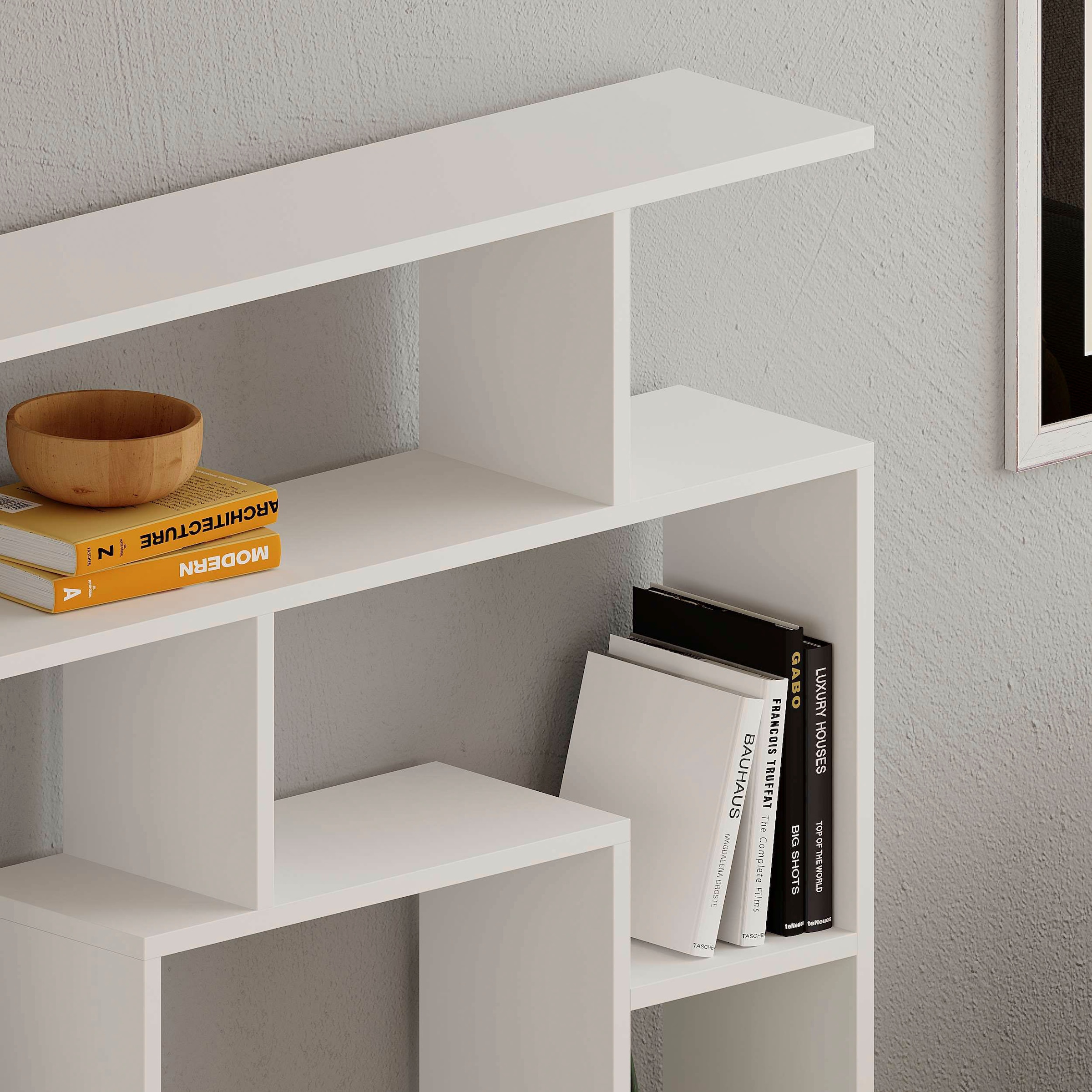 Decortie Bücherregal »Labirent Bücherregal«, (Packung), Leichte Montage, Lagerung, Platzsparend