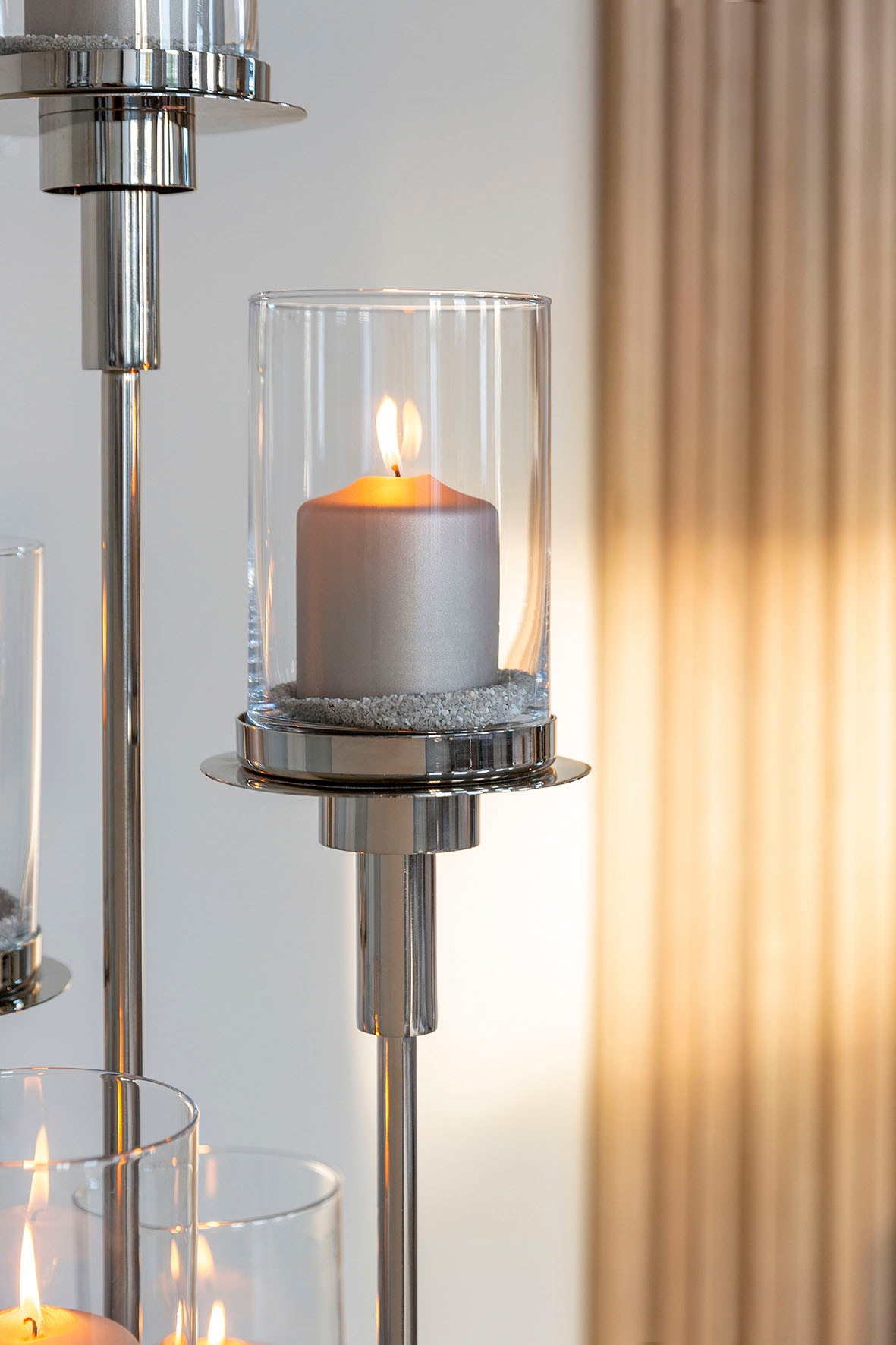 Fink Standkerzenhalter »LONDRA, 155 ca. 5-flammig«, (1 Glas, Edelstahl bestellen Raten Kerzenhalter auf St.), cm und aus Höhe